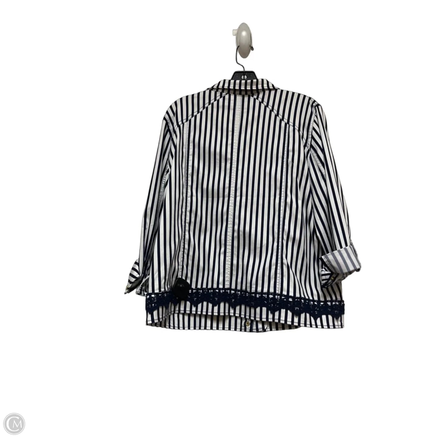 Jacket Other By Chicos In Striped Pattern, Size: L