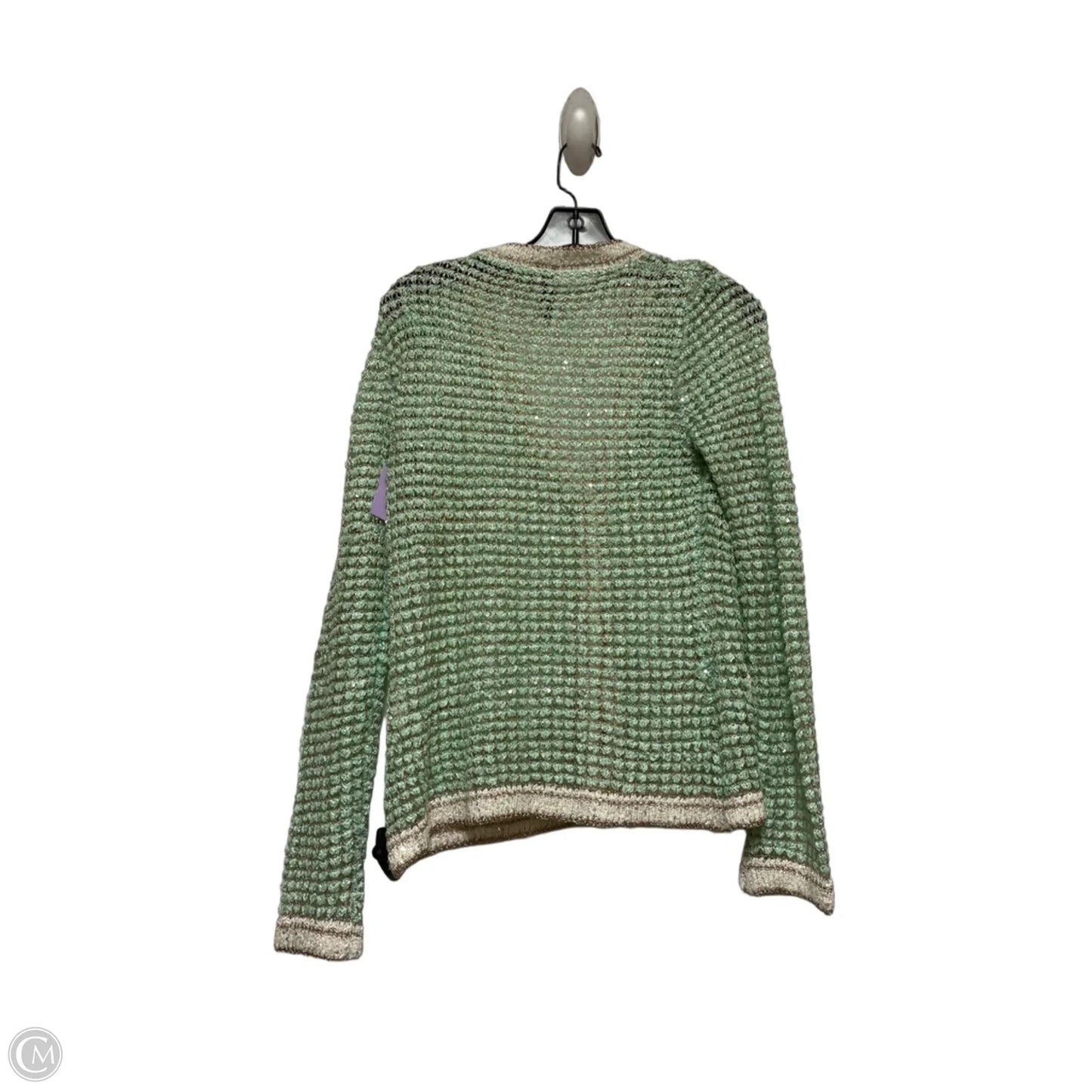 Cardigan By Clothes Mentor In Gold & Green, Size: M