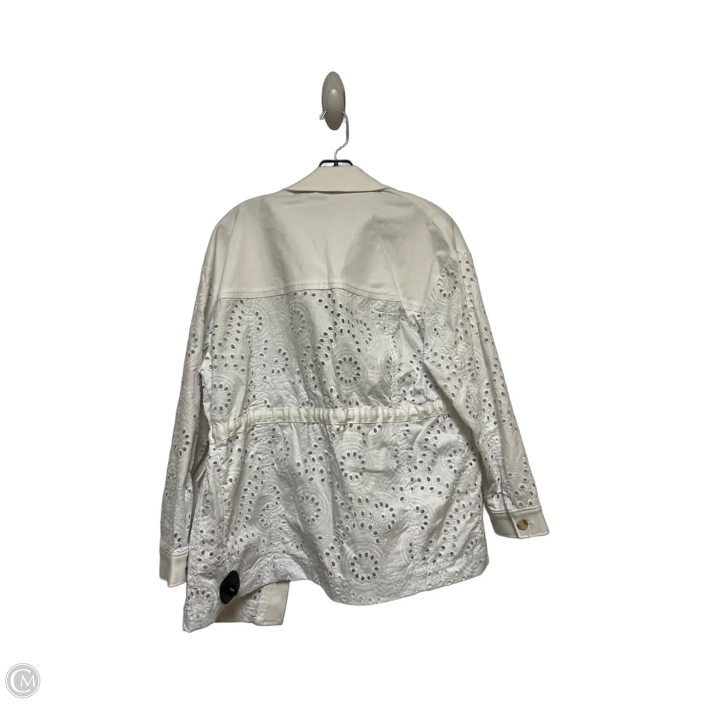 Jacket Shirt By Express In White, Size: S