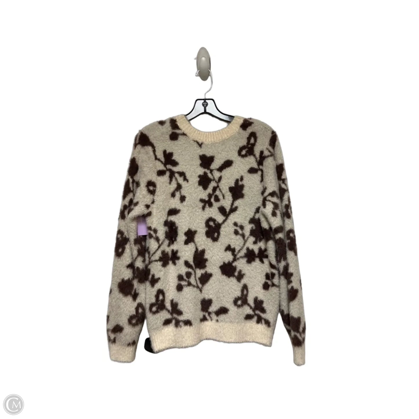 Sweater By Loft In Brown & Cream, Size: Lp