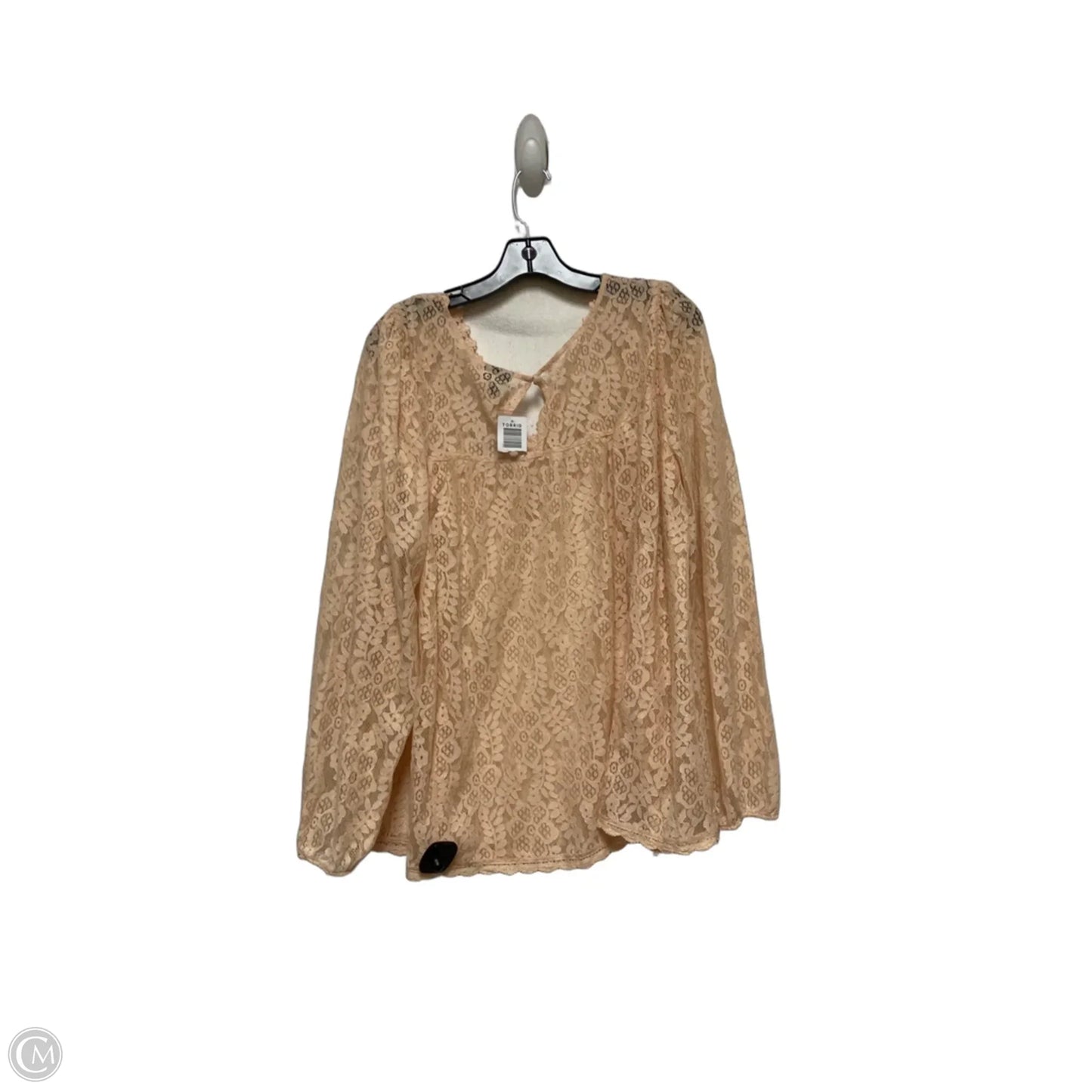 Top Long Sleeve By Torrid In Peach, Size: 2x