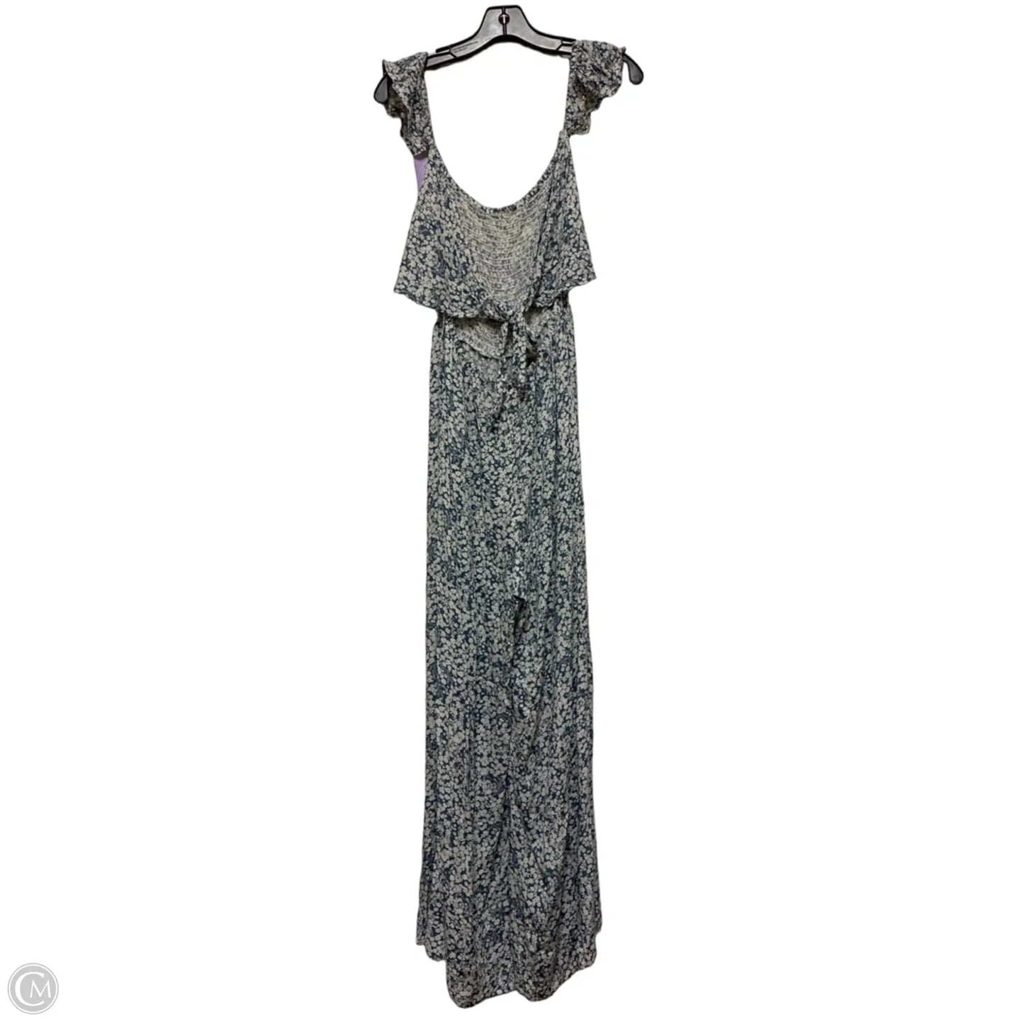 Jumpsuit By Clothes Mentor In Blue & White, Size: L