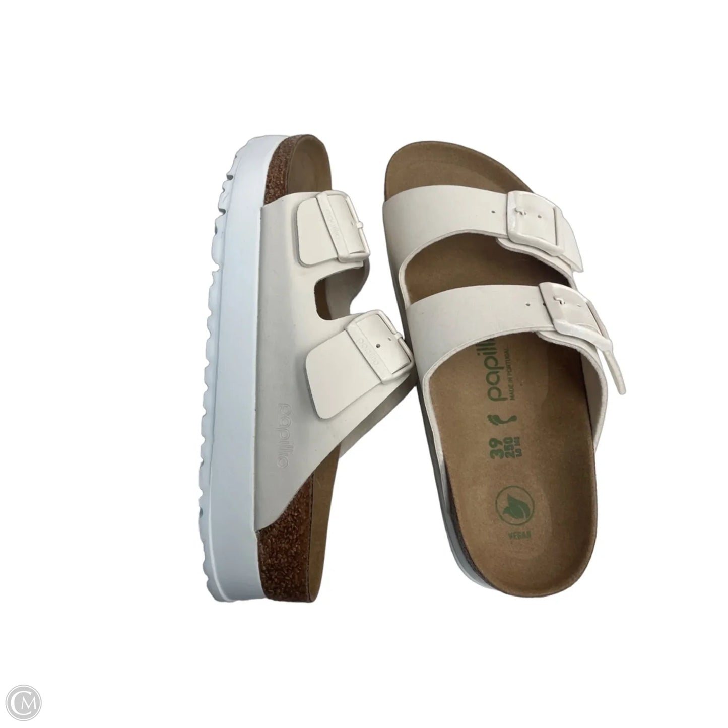 Sandals Heels Platform By Papillion In Cream, Size: 8