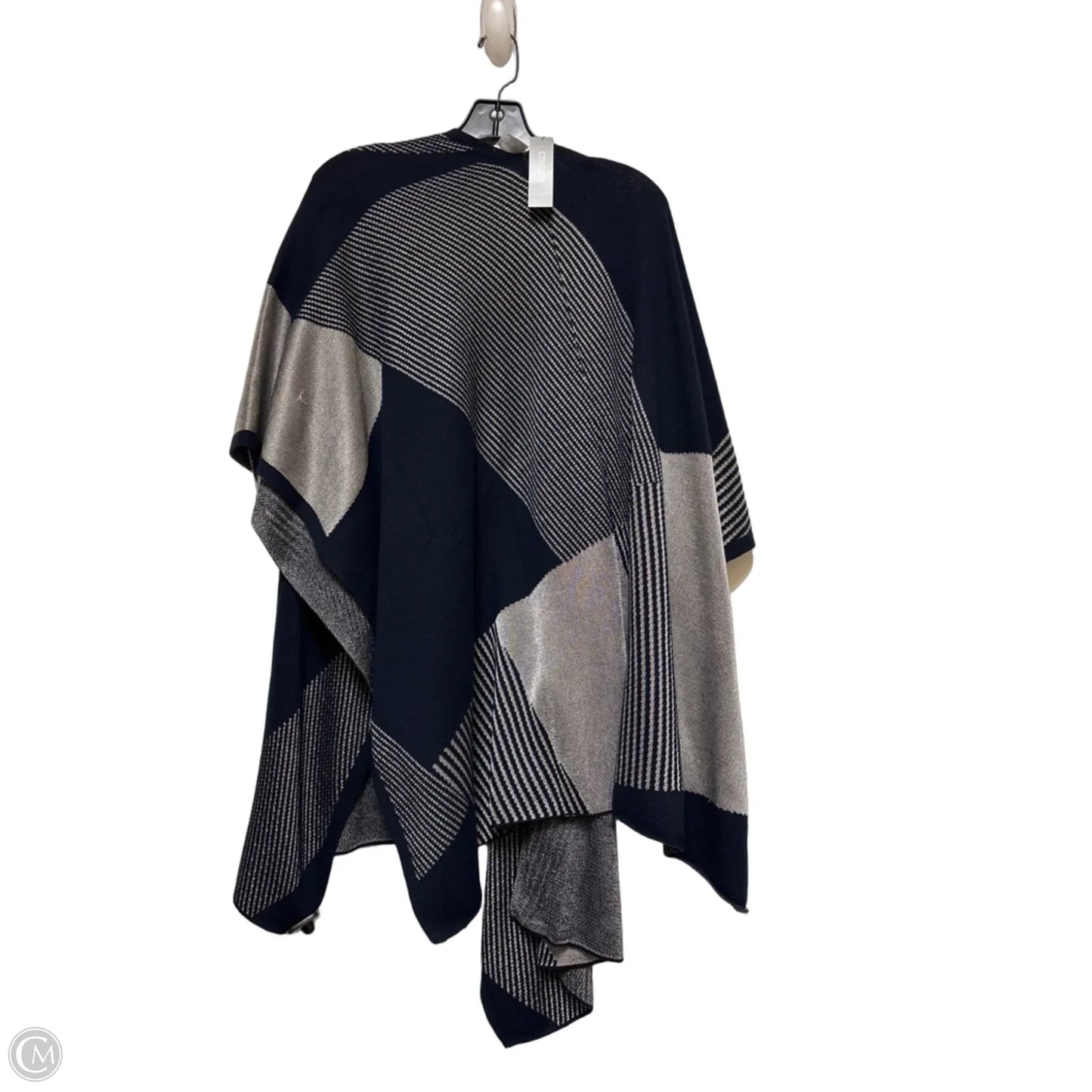 Sweater Short Sleeve By Chicos In Blue & Grey, Size: S