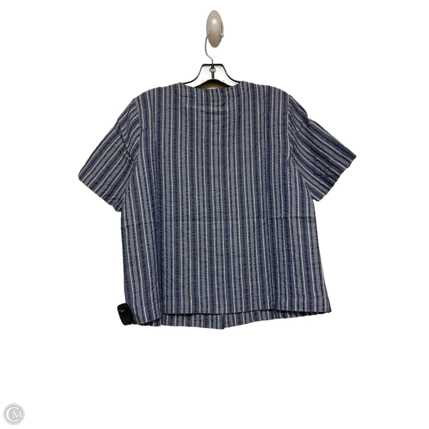 Top Short Sleeve By Appleseeds In Striped Pattern, Size: M