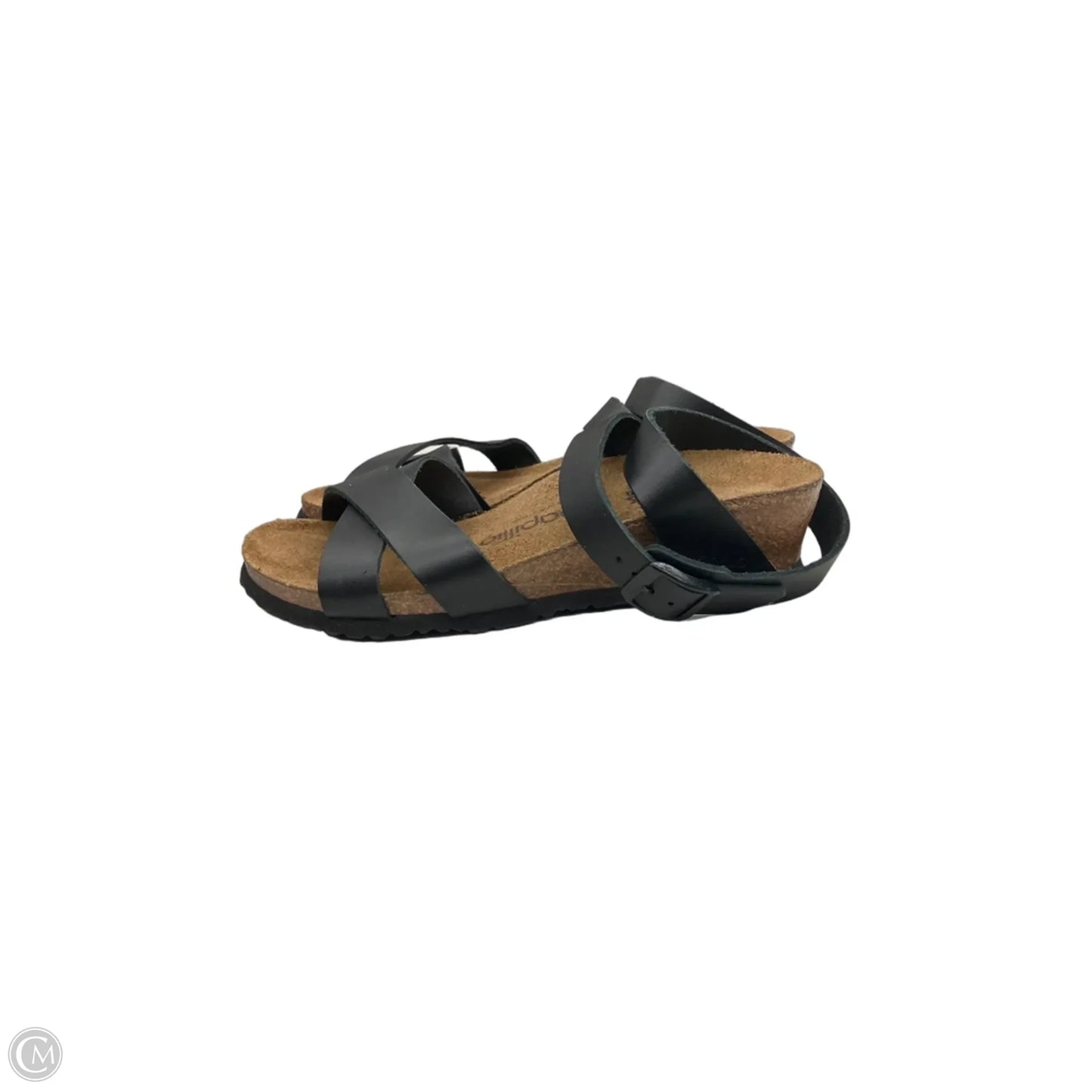 Sandals Heels Wedge By Birkenstock In Black, Size: 6