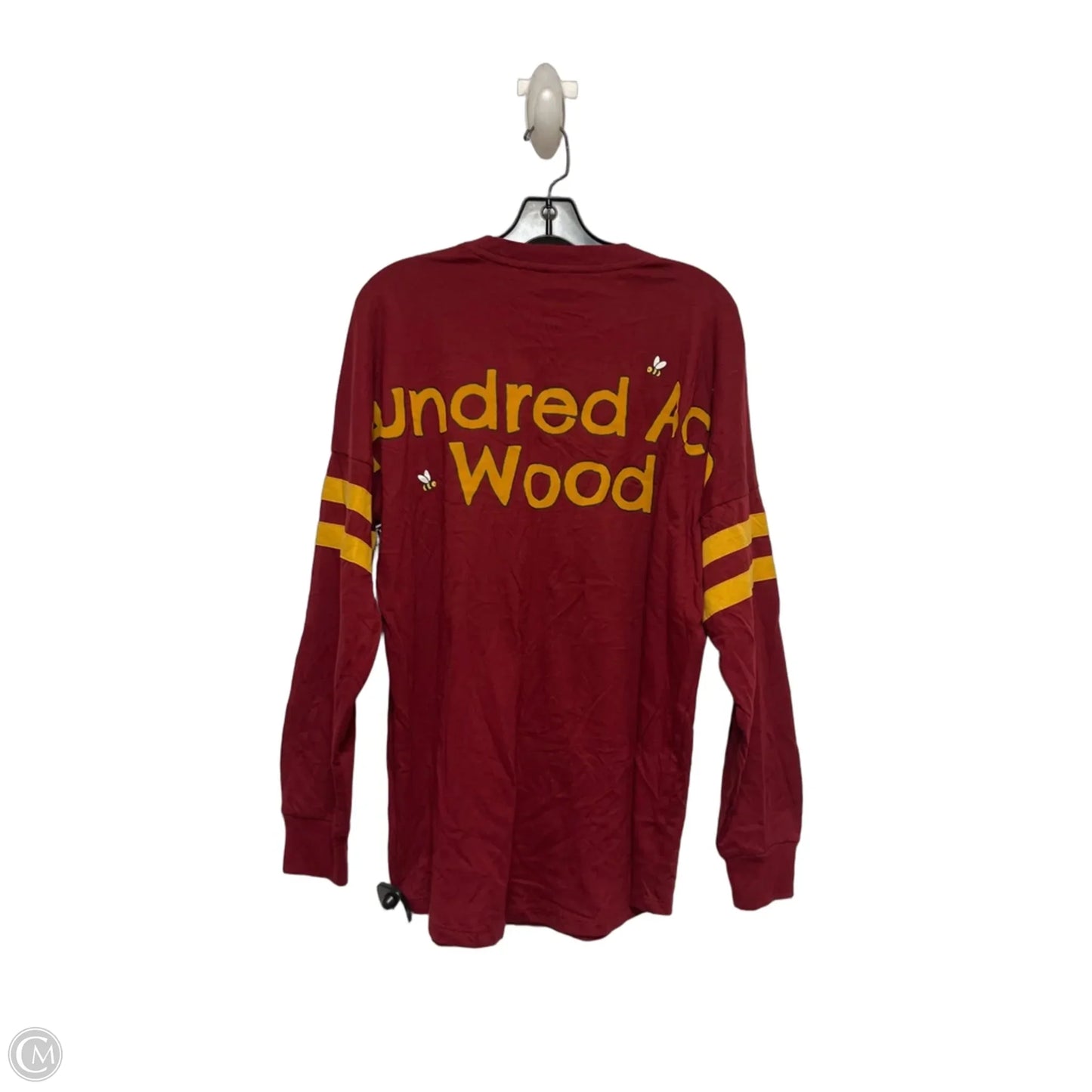 Top Long Sleeve Basic By Disney In Red & Yellow, Size: S
