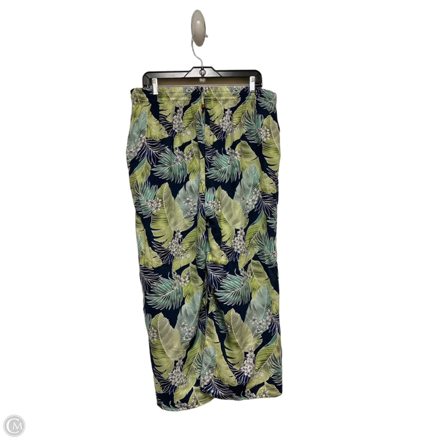 Pants Cropped By Clothes Mentor In Blue & Green, Size: 14