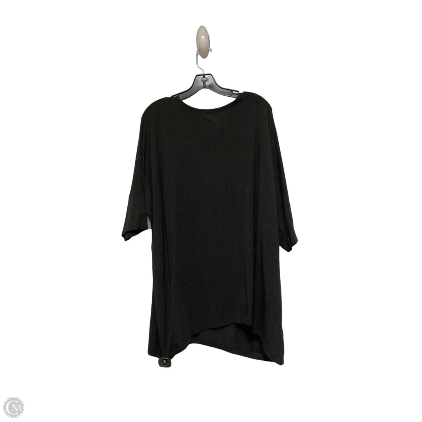 Top Short Sleeve Basic By Eileen Fisher In Grey, Size: L