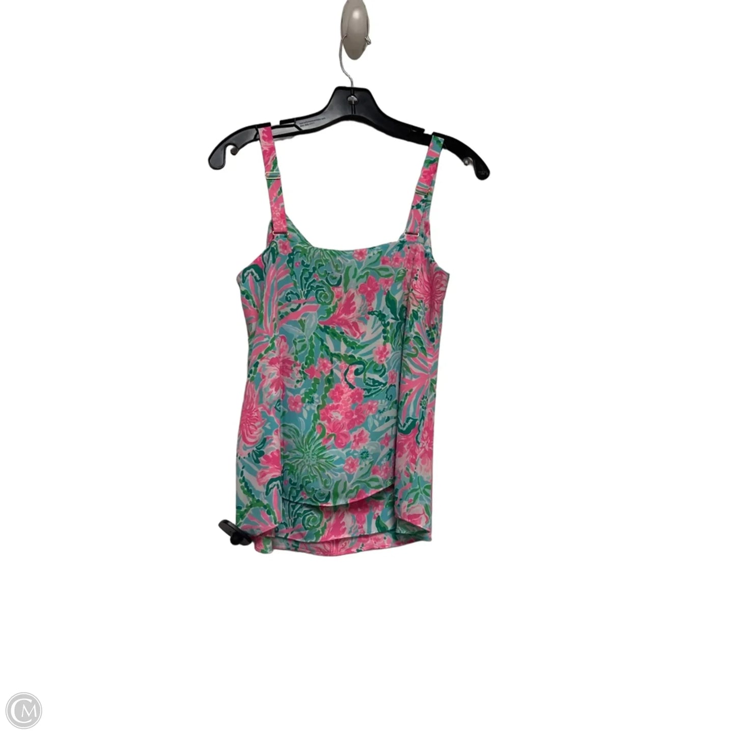 Top Sleeveless Designer By Lilly Pulitzer In Green & Pink, Size: Xs