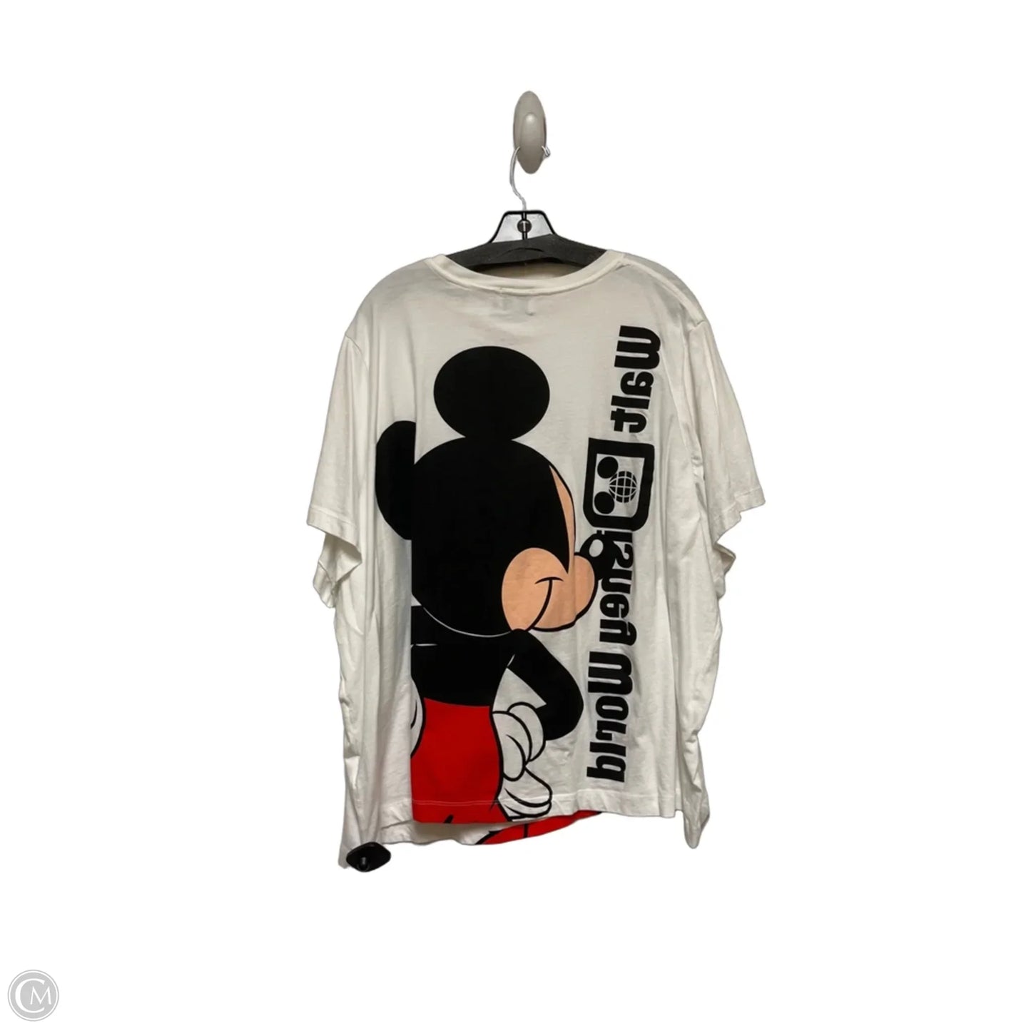 Top Short Sleeve Basic By Disney Store In Black & White, Size: 3x