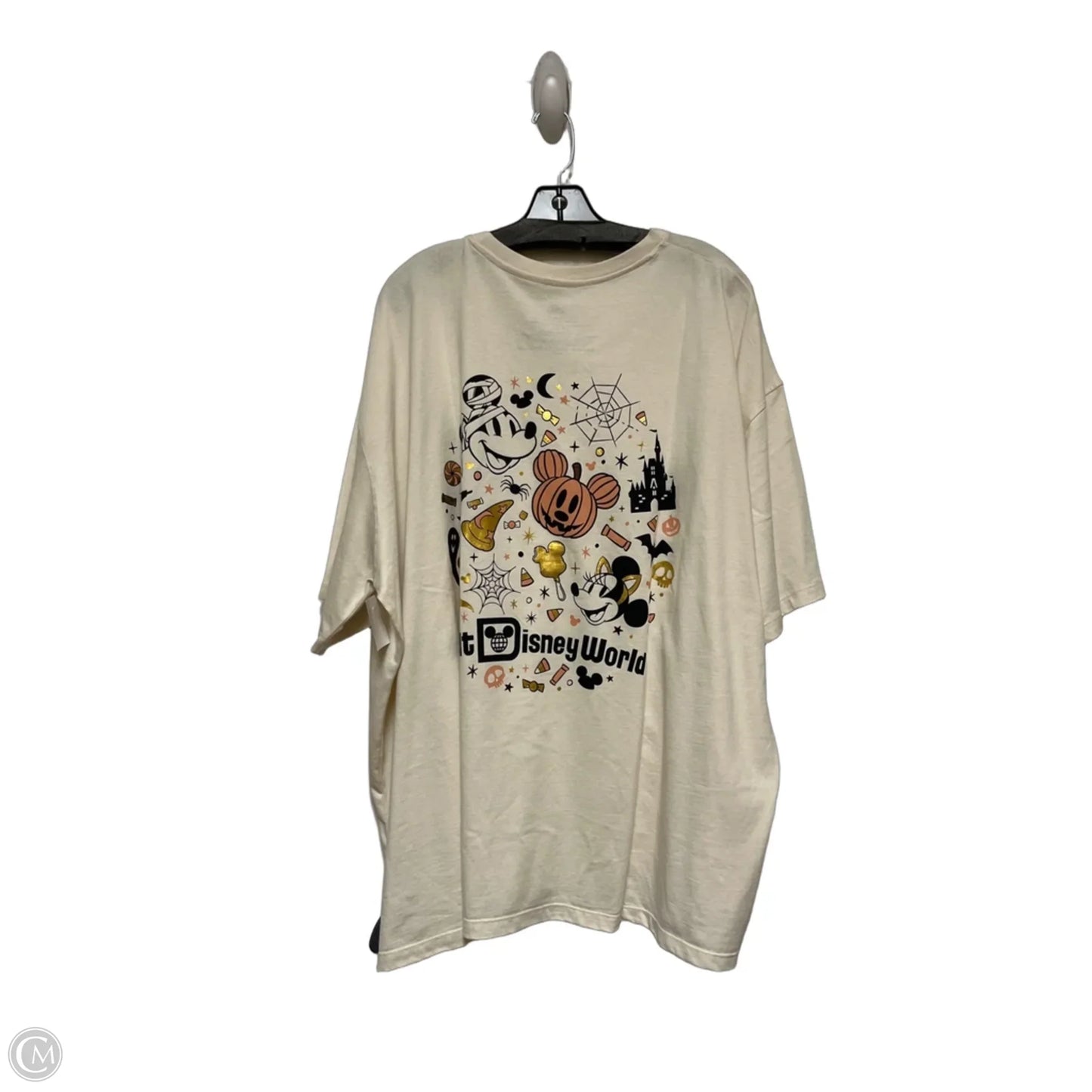 Top Short Sleeve Basic By Disney Store In Orange & Tan, Size: 2x