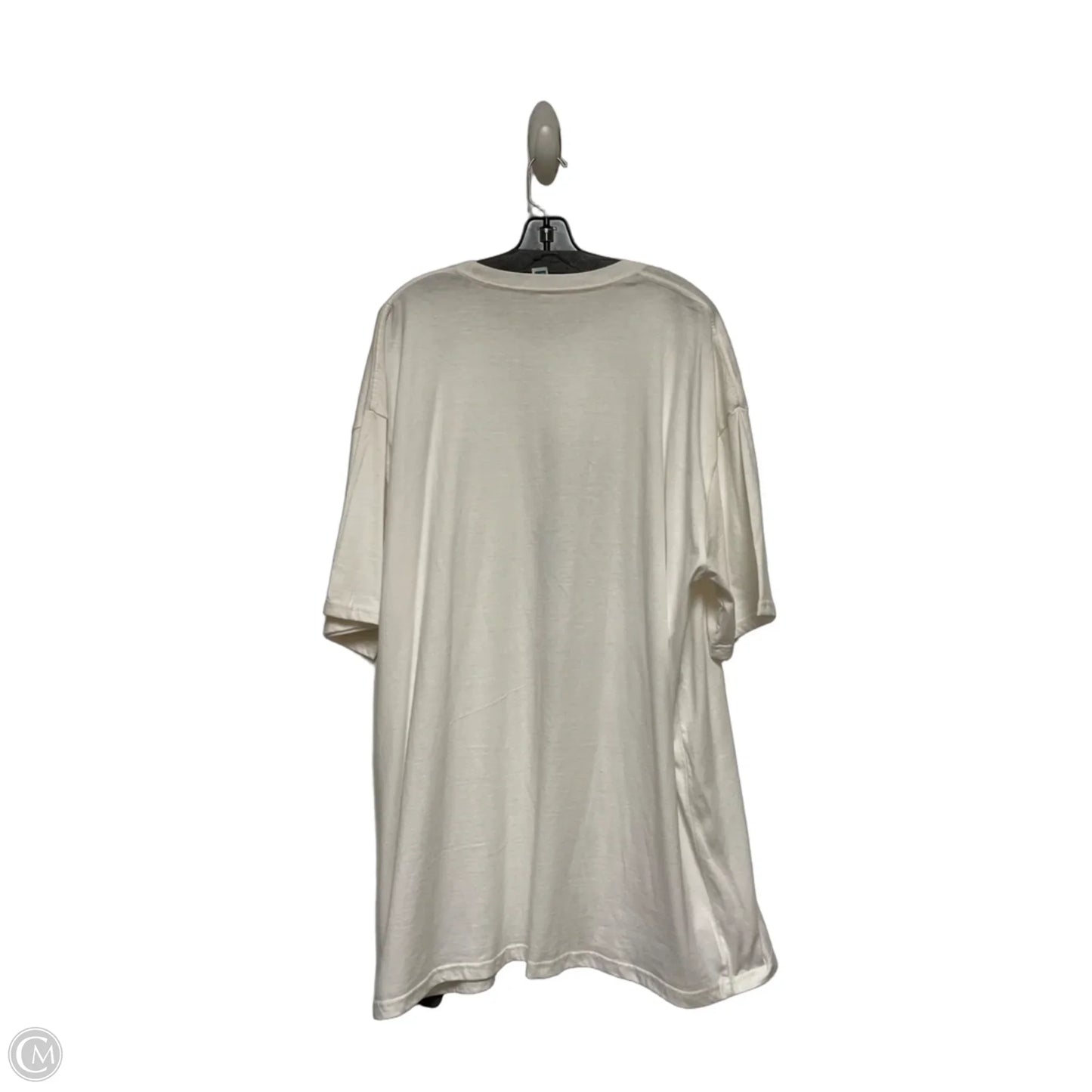 Top Short Sleeve Basic By Clothes Mentor In Black & Cream, Size: 3x