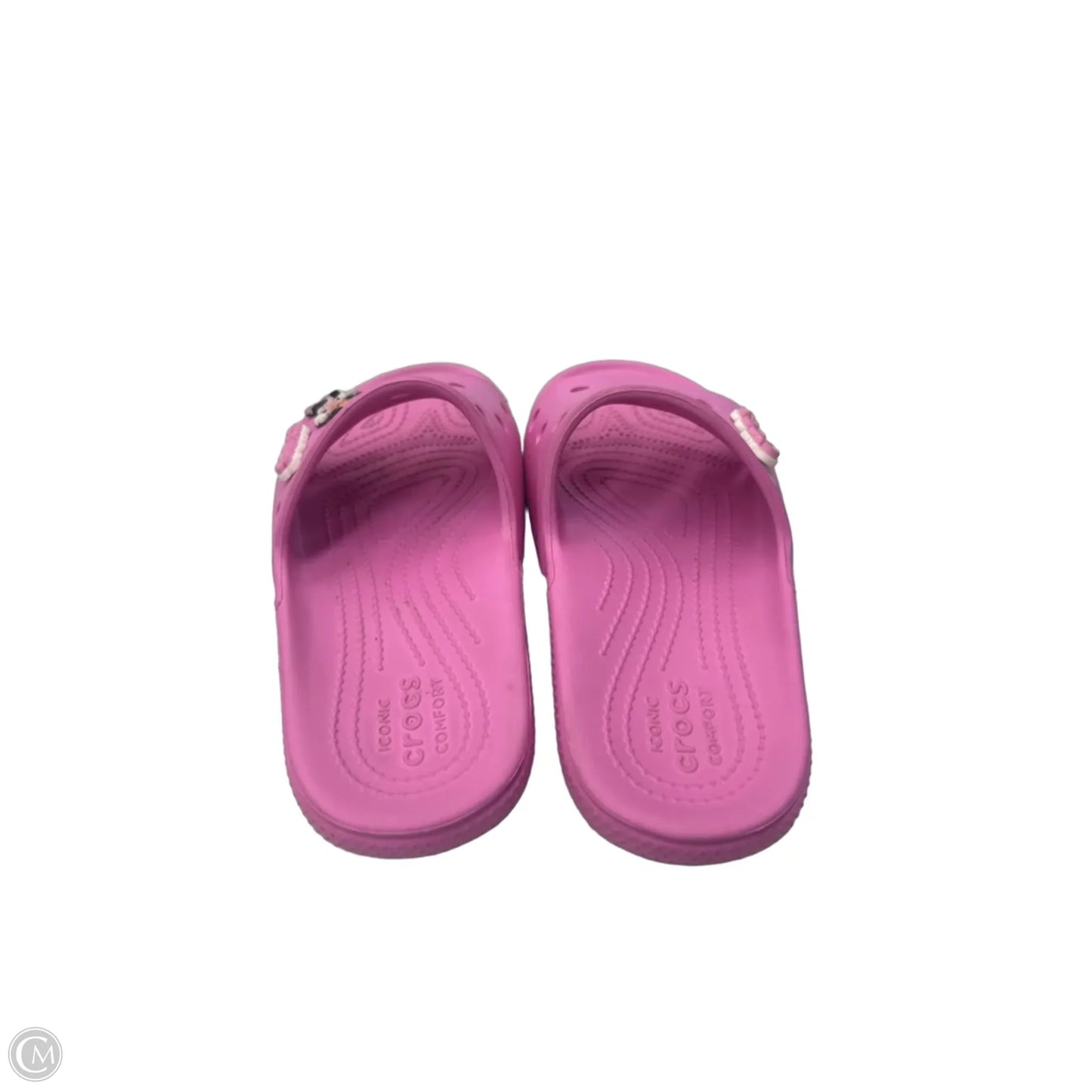 Sandals Flats By Crocs In Pink, Size: 8