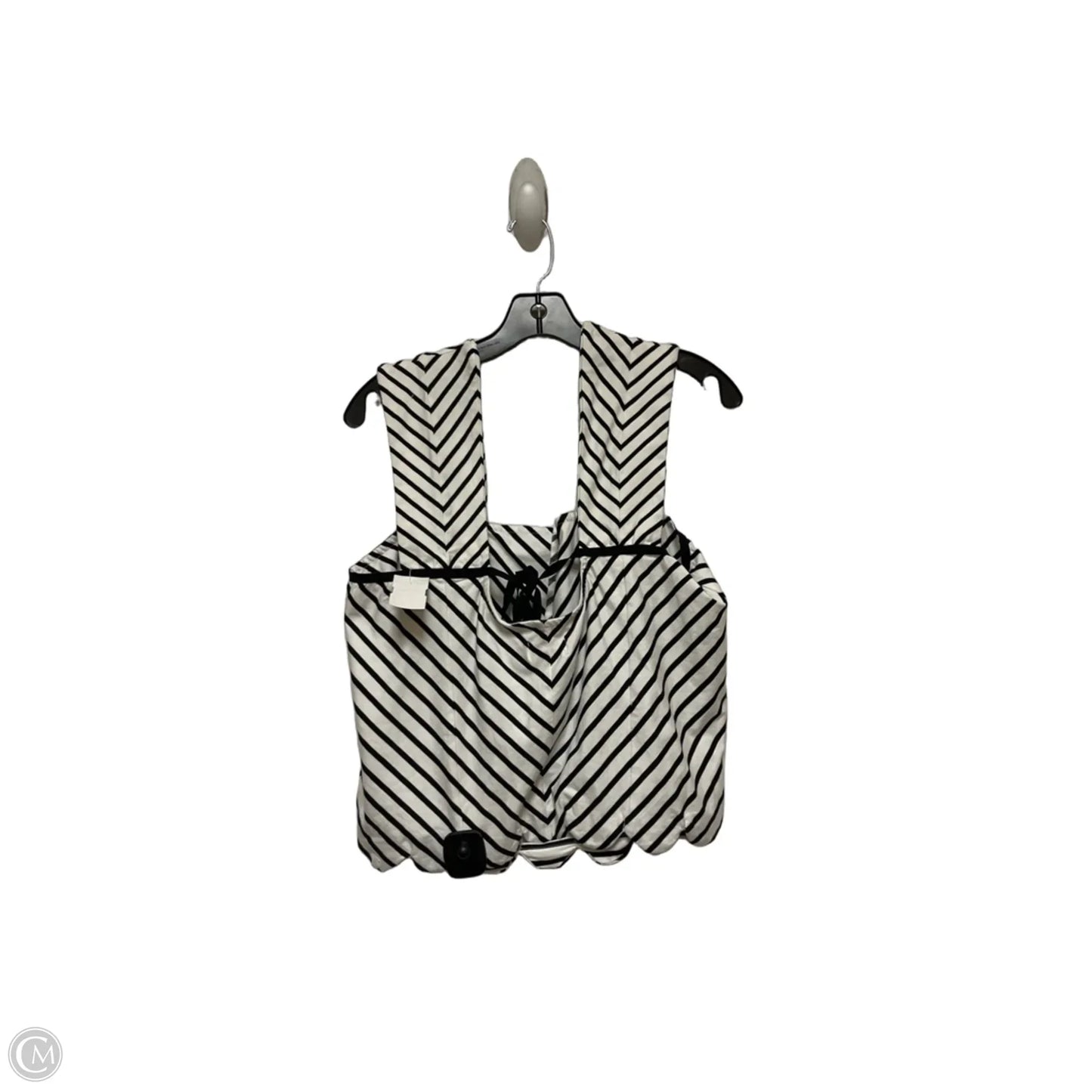 Top Sleeveless By Maeve In Black & White, Size: L