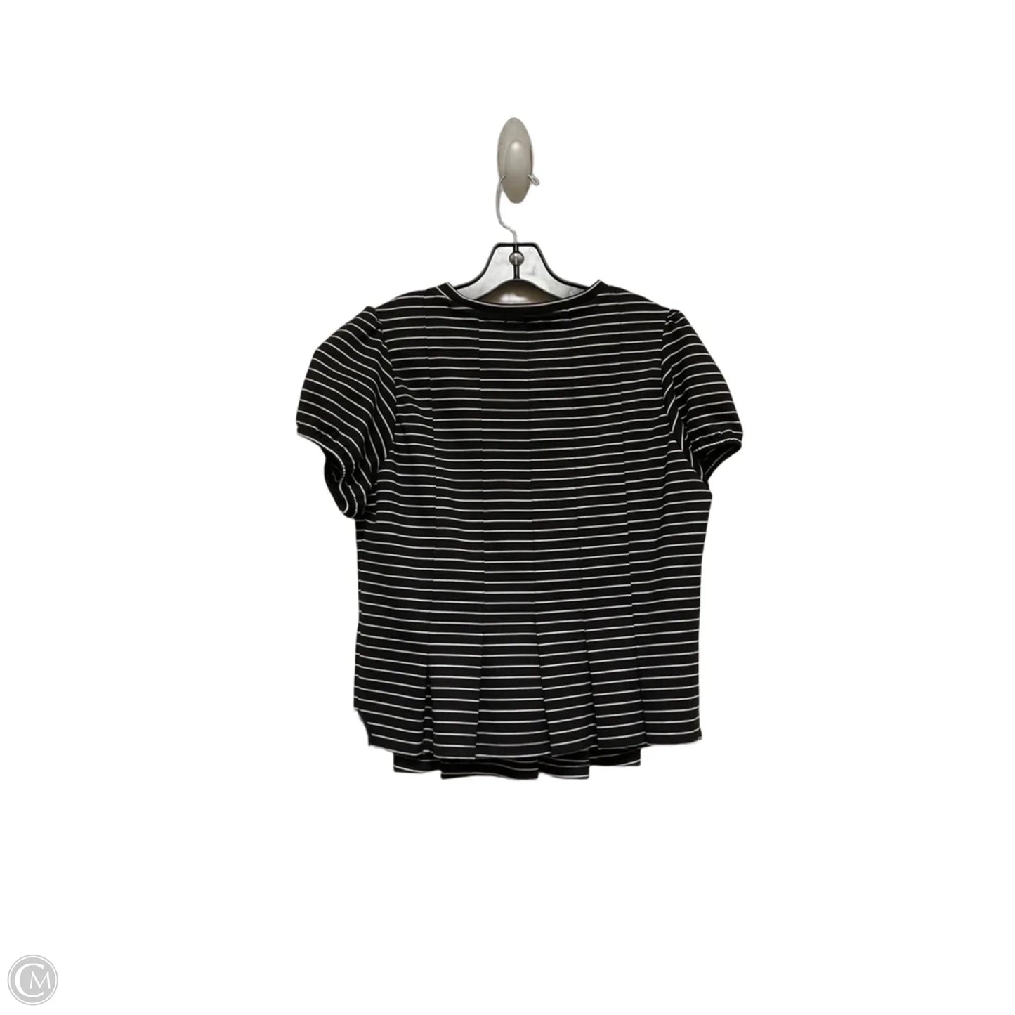 Top Short Sleeve By Maeve In Black & White, Size: M