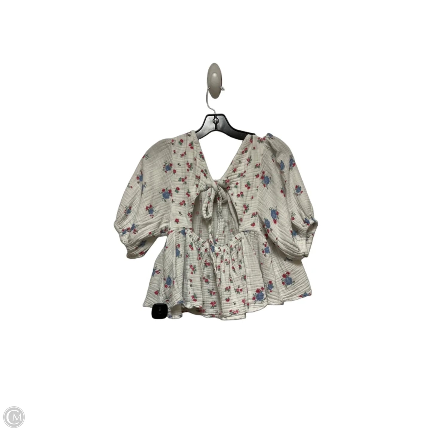 Top Short Sleeve By Free People In Floral Print, Size: S