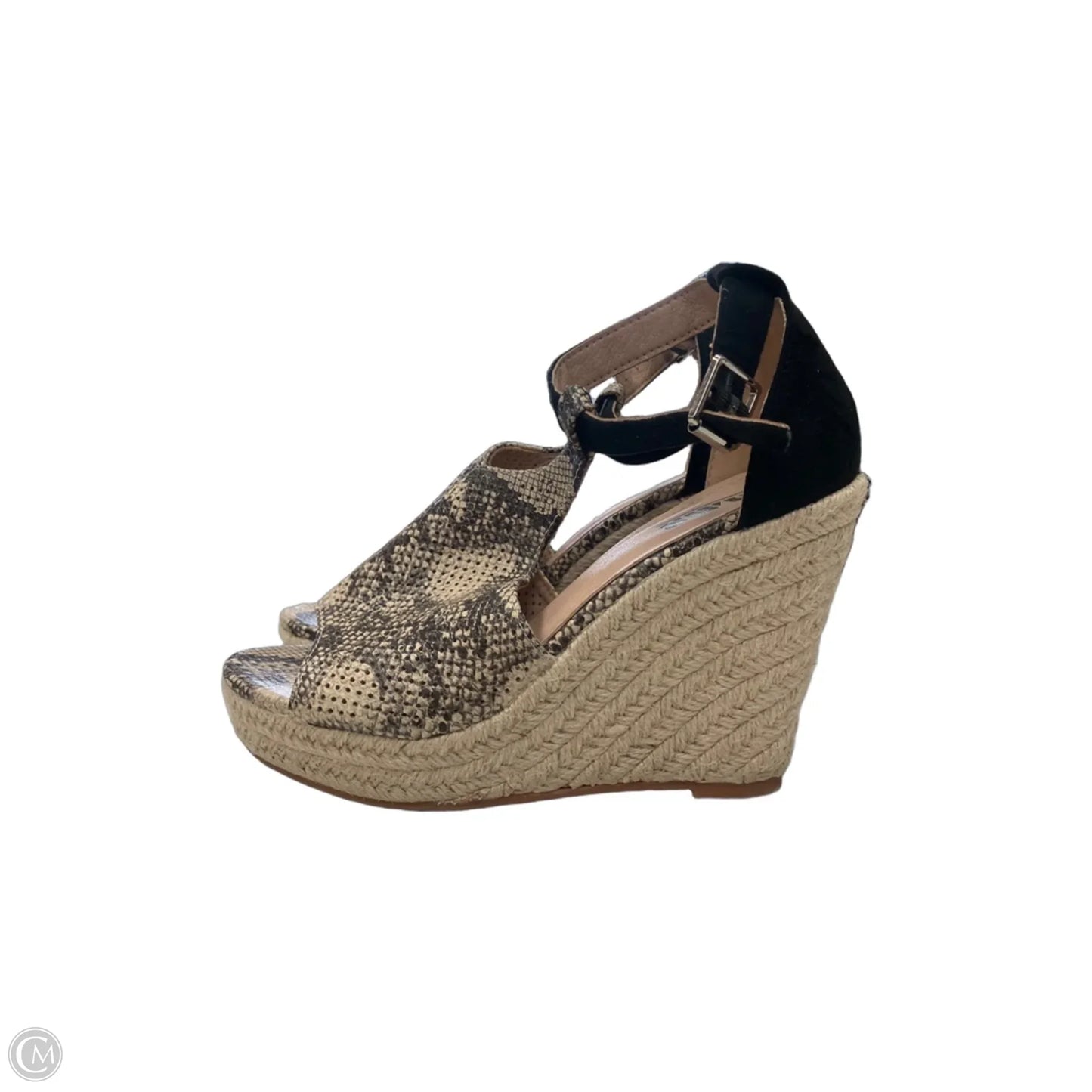 Shoes Heels Wedge By Clothes Mentor In Snakeskin Print, Size: 8