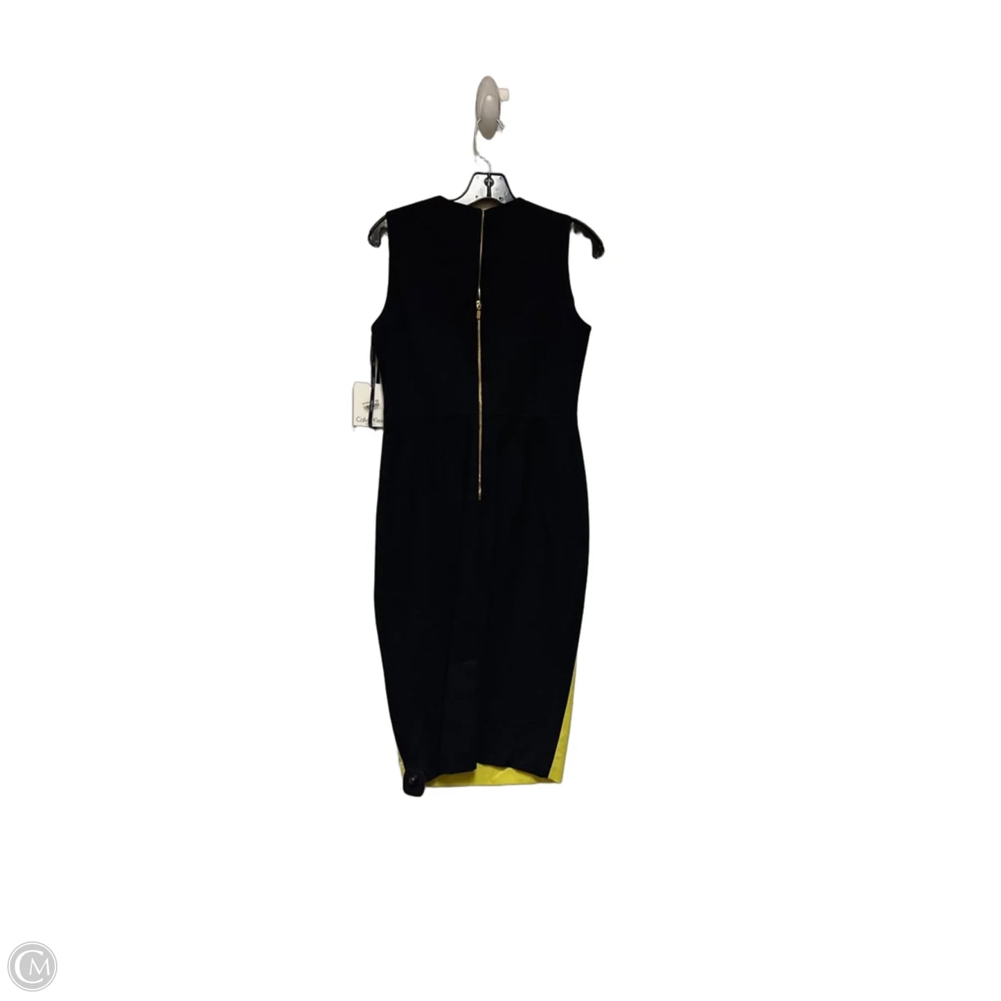 Dress Casual Midi By Calvin Klein In Black & Green, Size: S