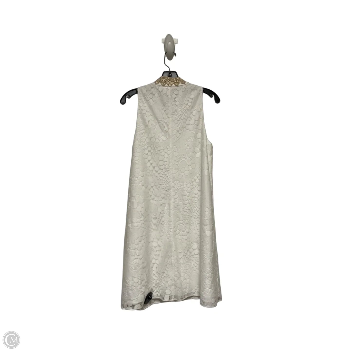 Dress Designer By Lilly Pulitzer In Gold & White, Size: 8