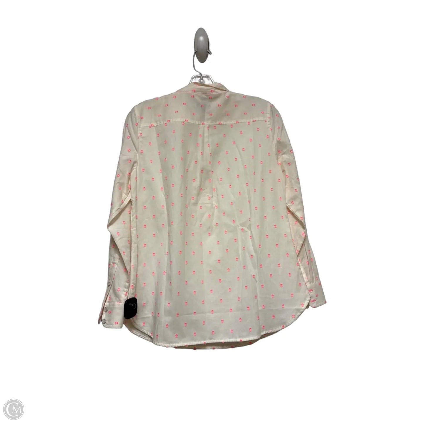 Top Long Sleeve By Talbots In Cream & Pink, Size: Sp
