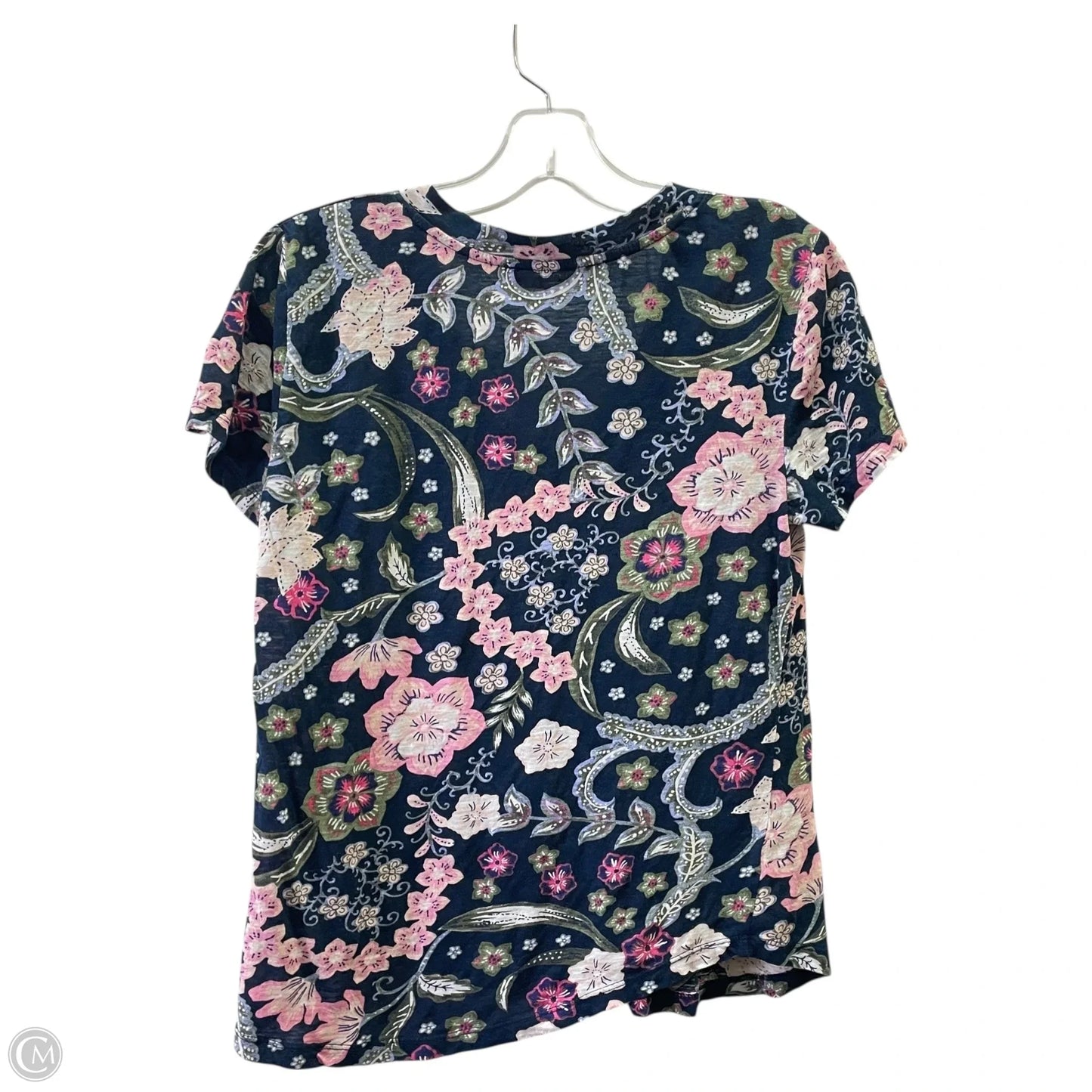 Top Short Sleeve By Loft In Floral Print, Size: Xs