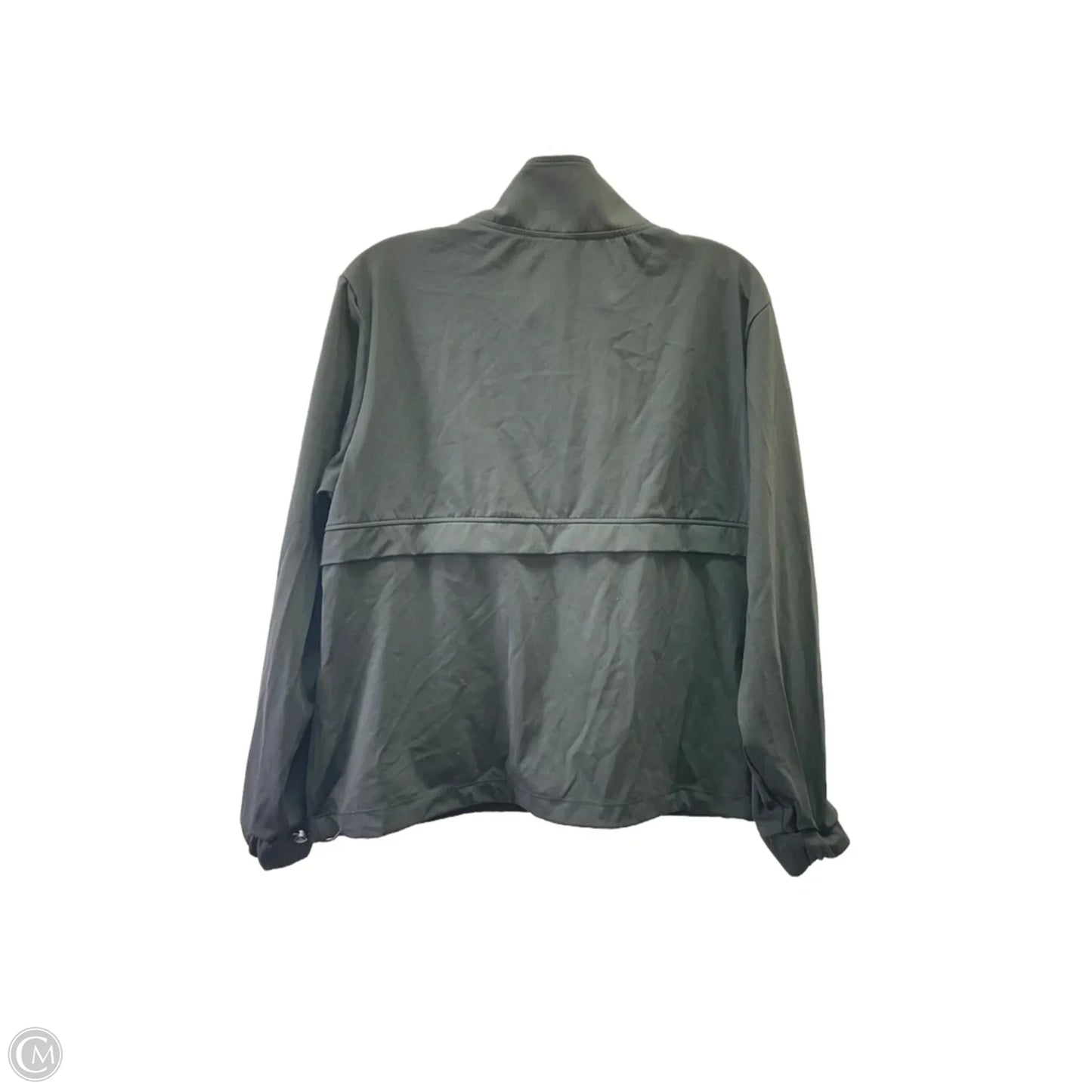 Athletic Top Long Sleeve Collar By Members Mark In Black, Size: M