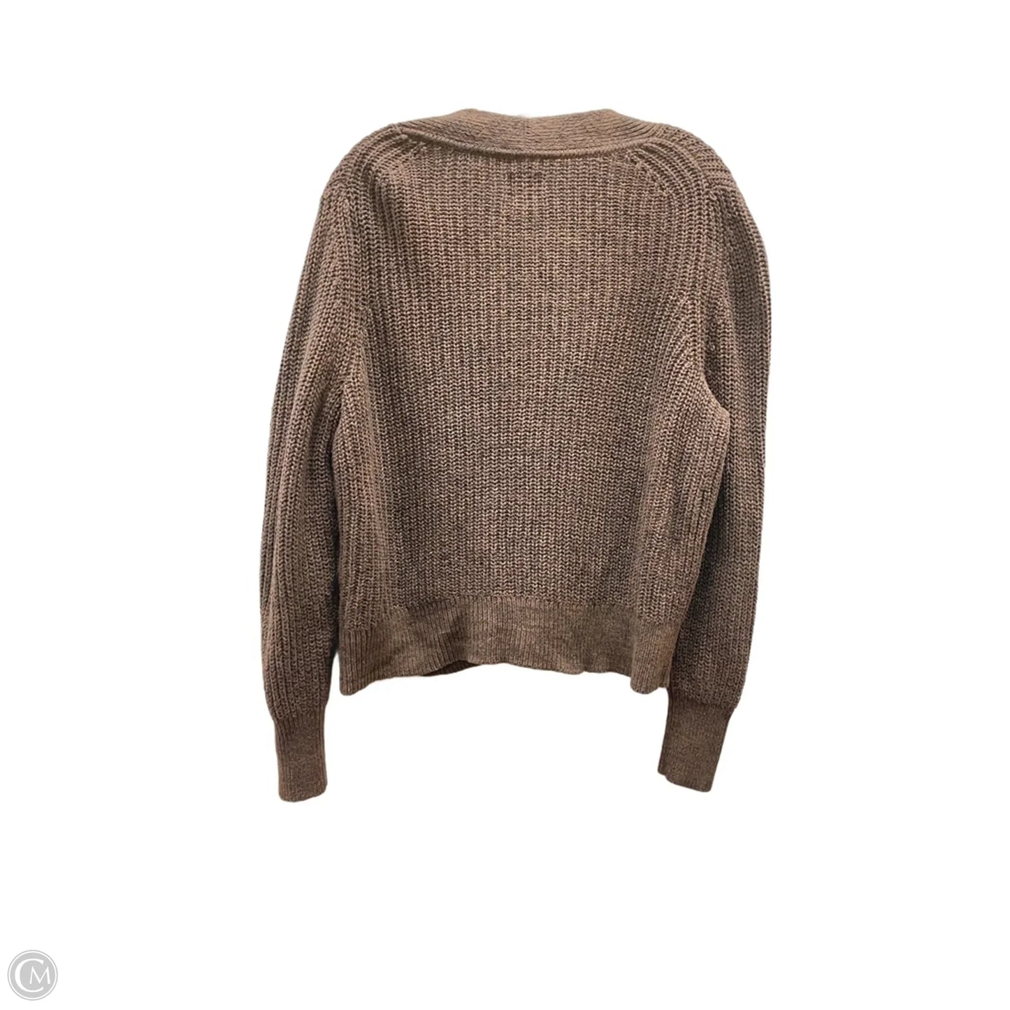 Sweater Cardigan By Gap In Brown, Size: M