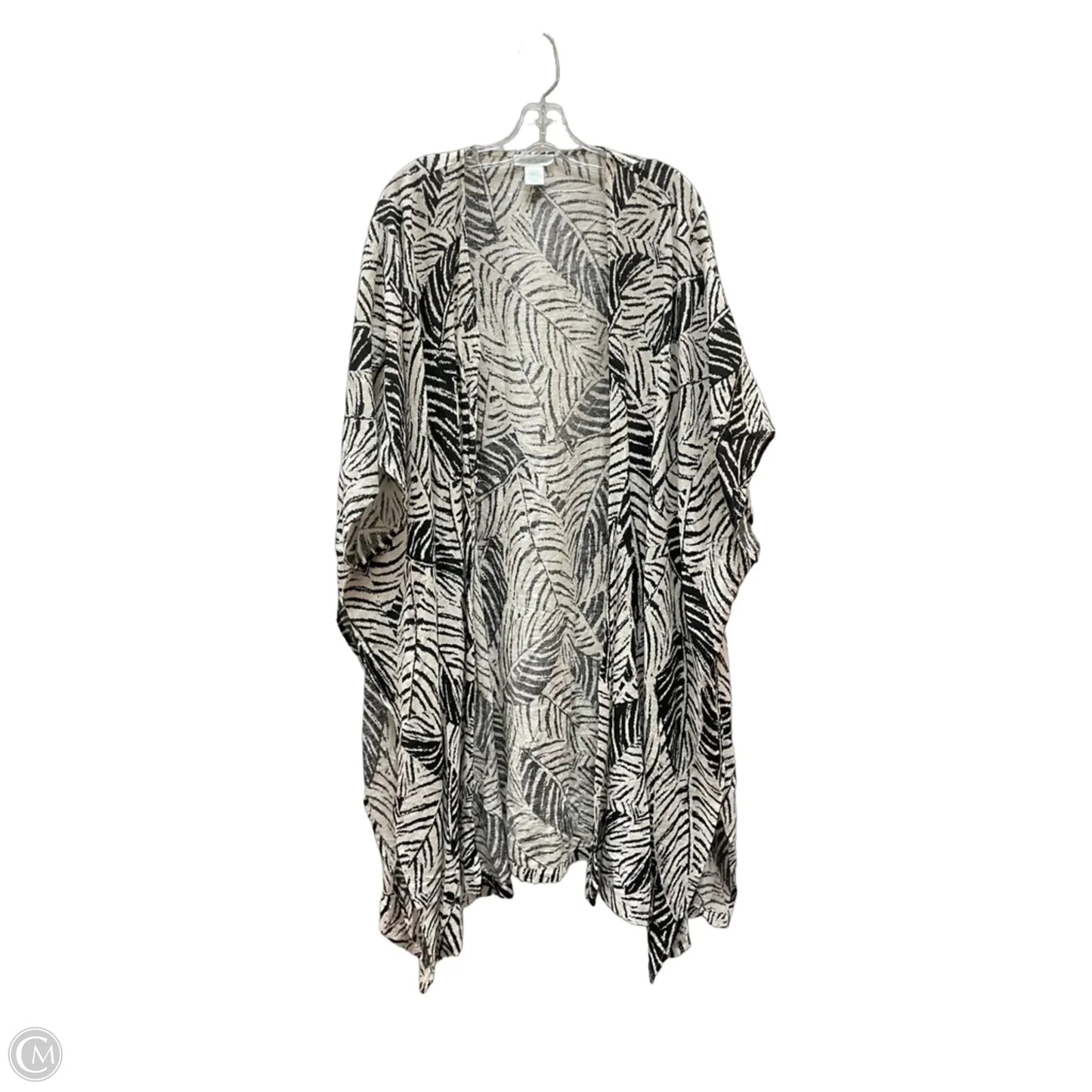 Kimono By Cynthia Rowley In Black & Cream, Size: Osfm