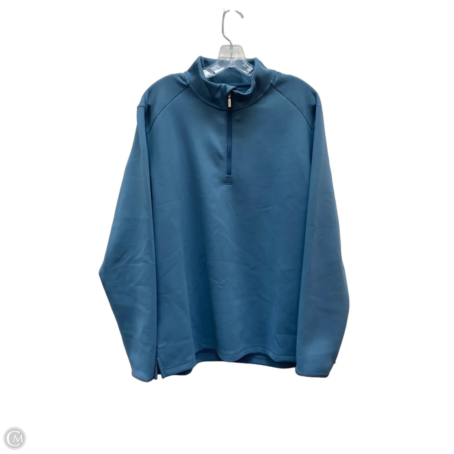 Athletic Top Long Sleeve Collar By Kirkland In Blue, Size: L