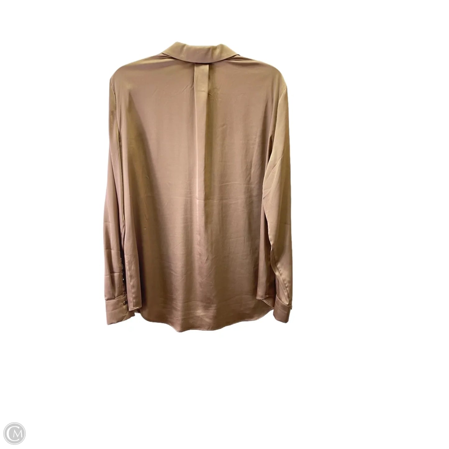 Blouse Long Sleeve By White House Black Market In Brown, Size: Medium