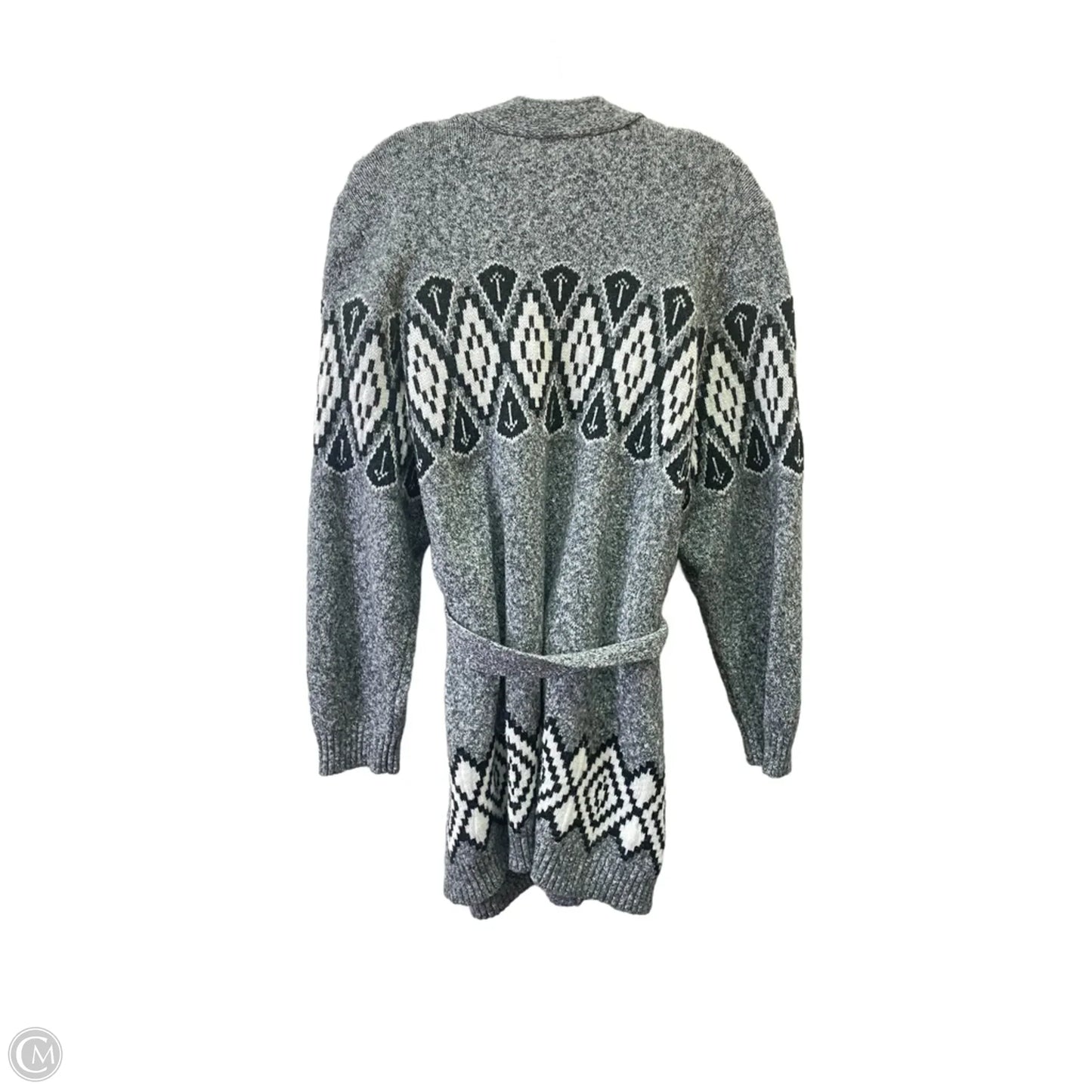 Cardigan By Lane Bryant In Grey & White, Size: 1x