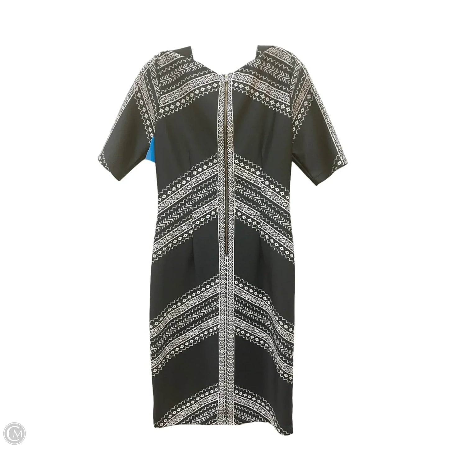 Dress Casual Midi By Gabby Skye In Black & Cream, Size: 4