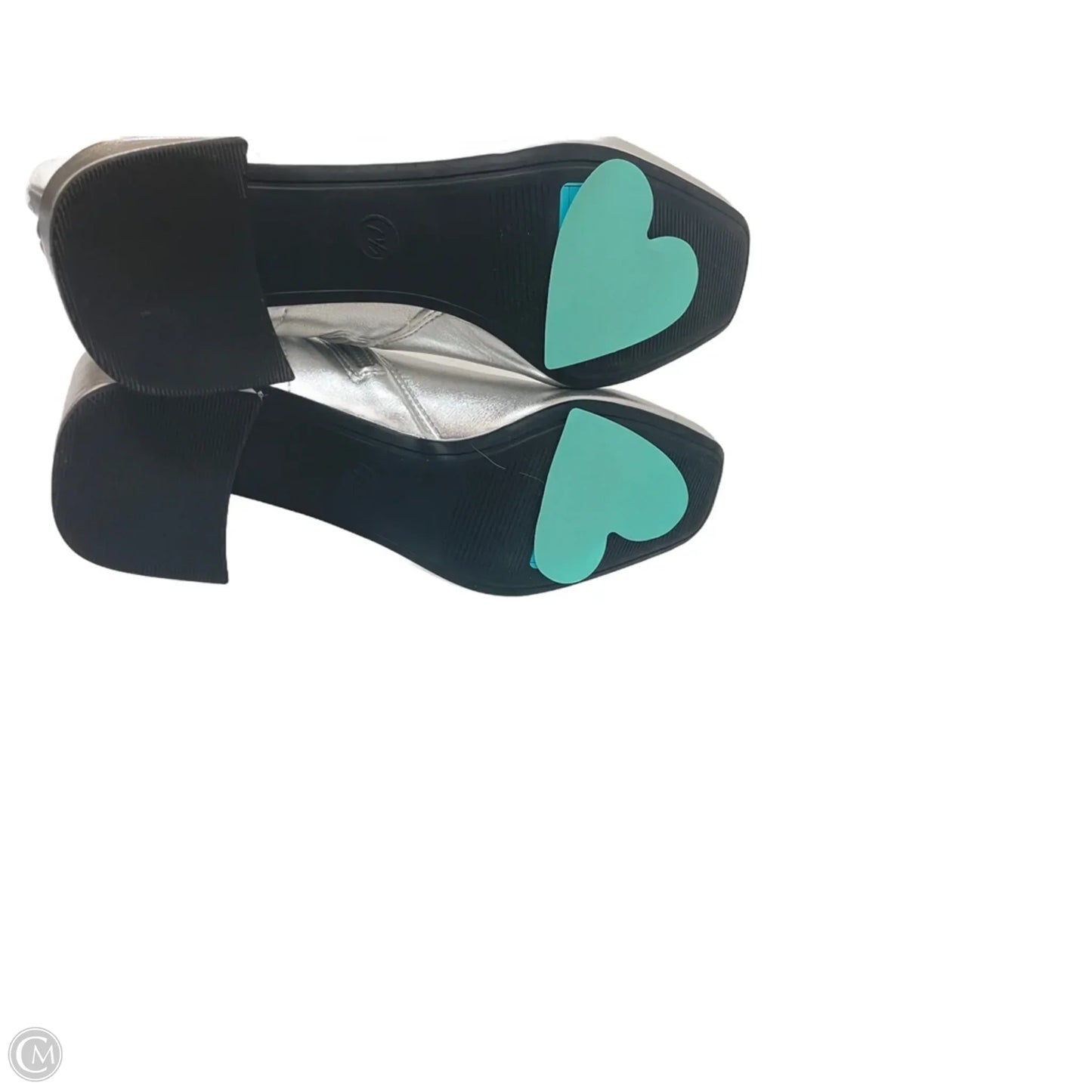 Boots Ankle Heels By A New Day In Silver, Size: 7.5