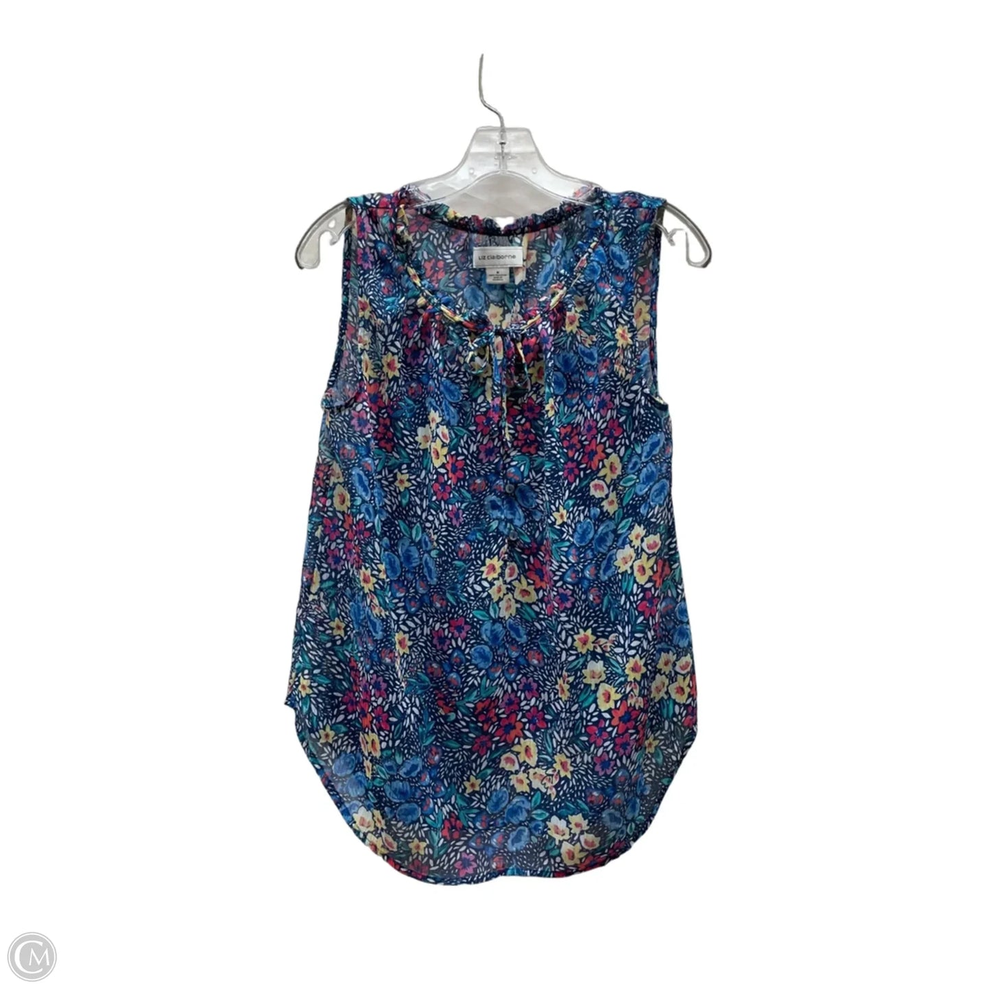 Top Sleeveless By Liz Claiborne In Floral Print, Size: M