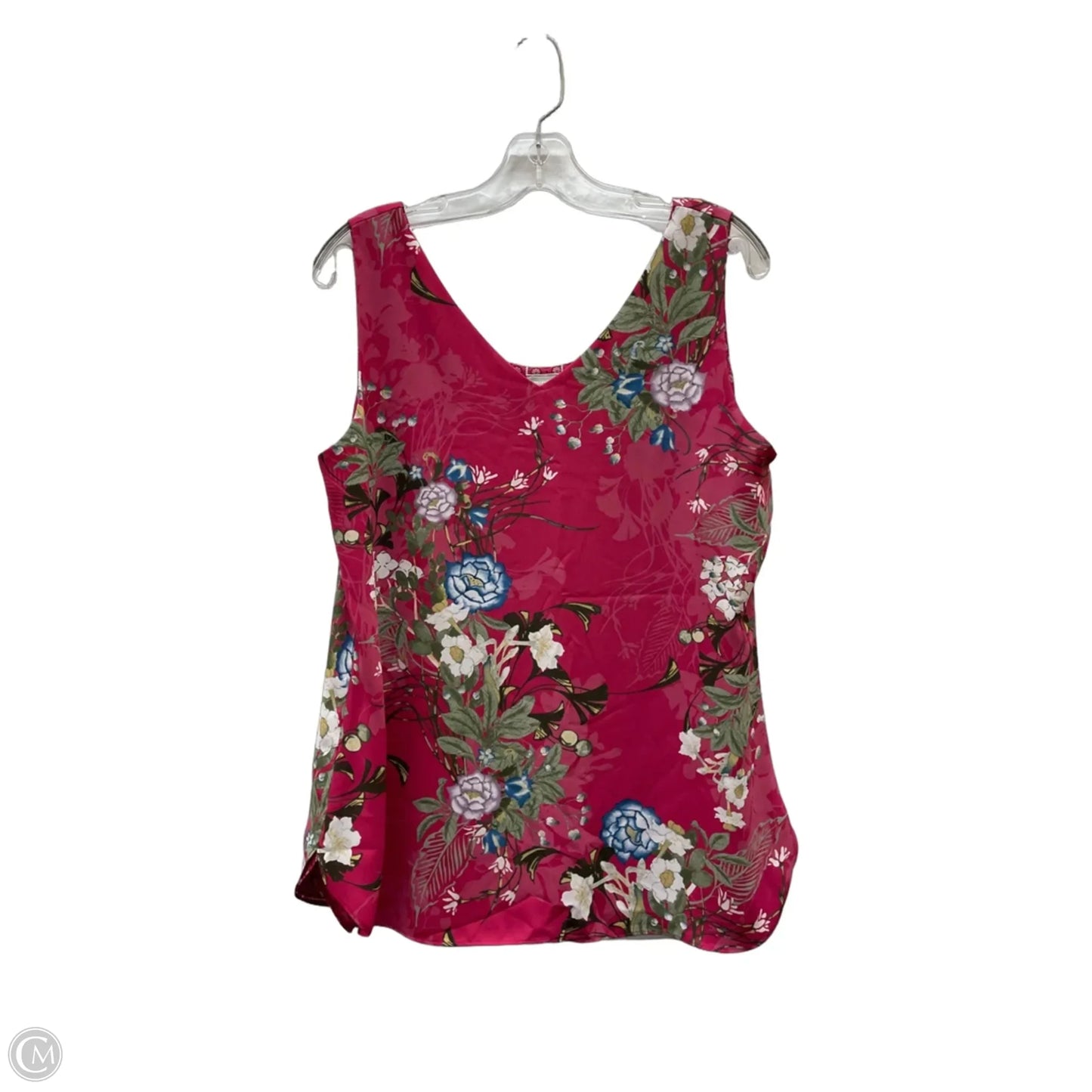 Top Sleeveless By Chicos In Red, Size: M
