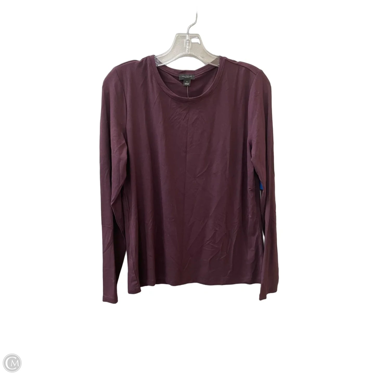 Top Long Sleeve Basic By Chicos In Maroon, Size: M