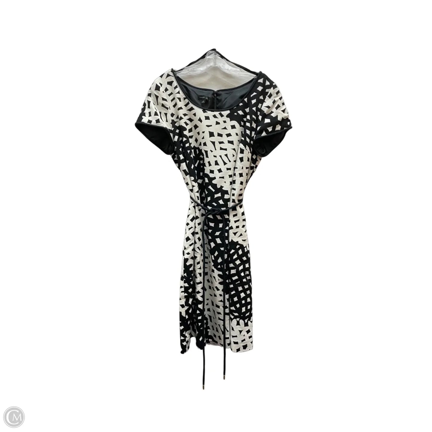 Dress Casual Midi By Talbots In Black & Cream, Size: 14