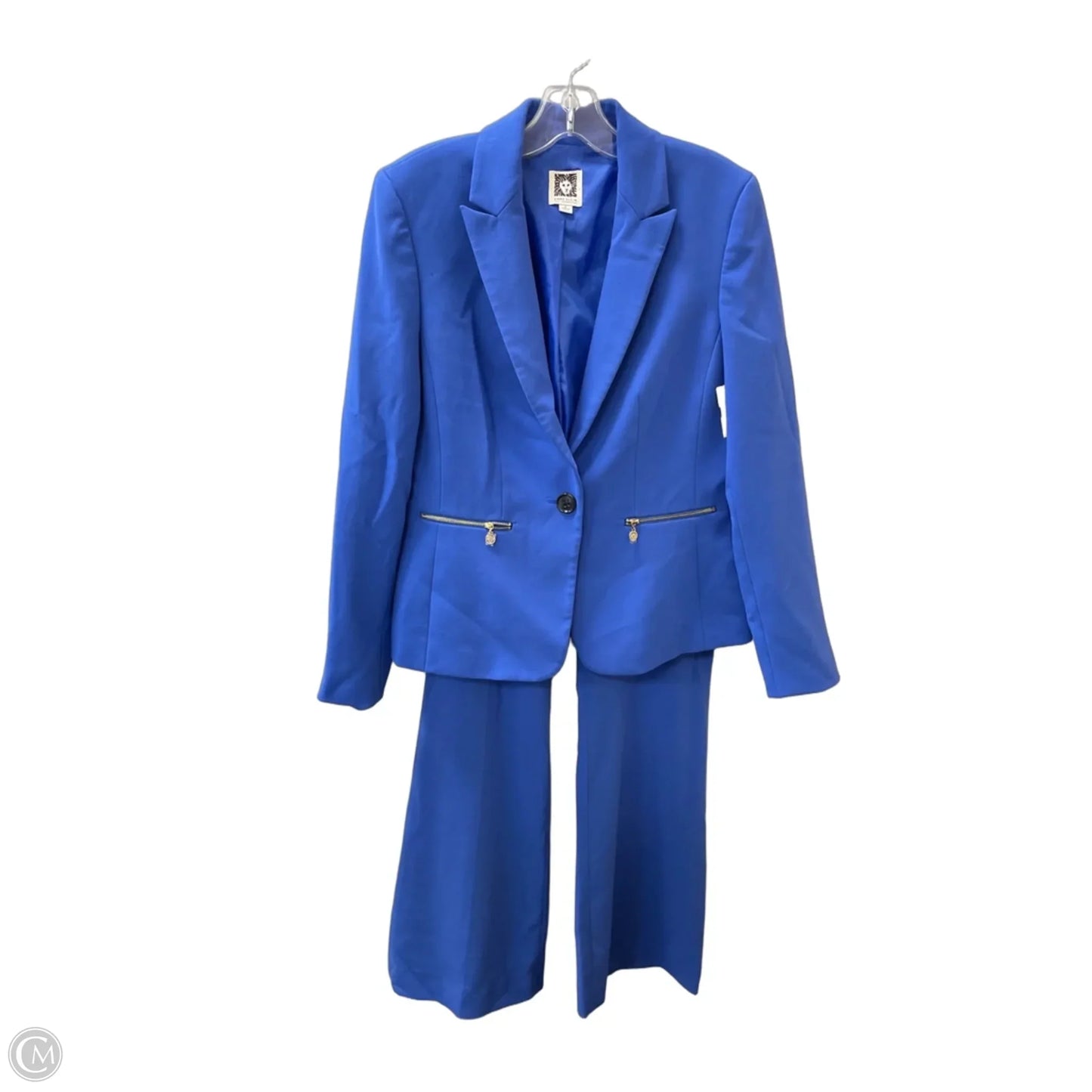 Pants Suit 2pc By Anne Klein In Blue, Size: 8