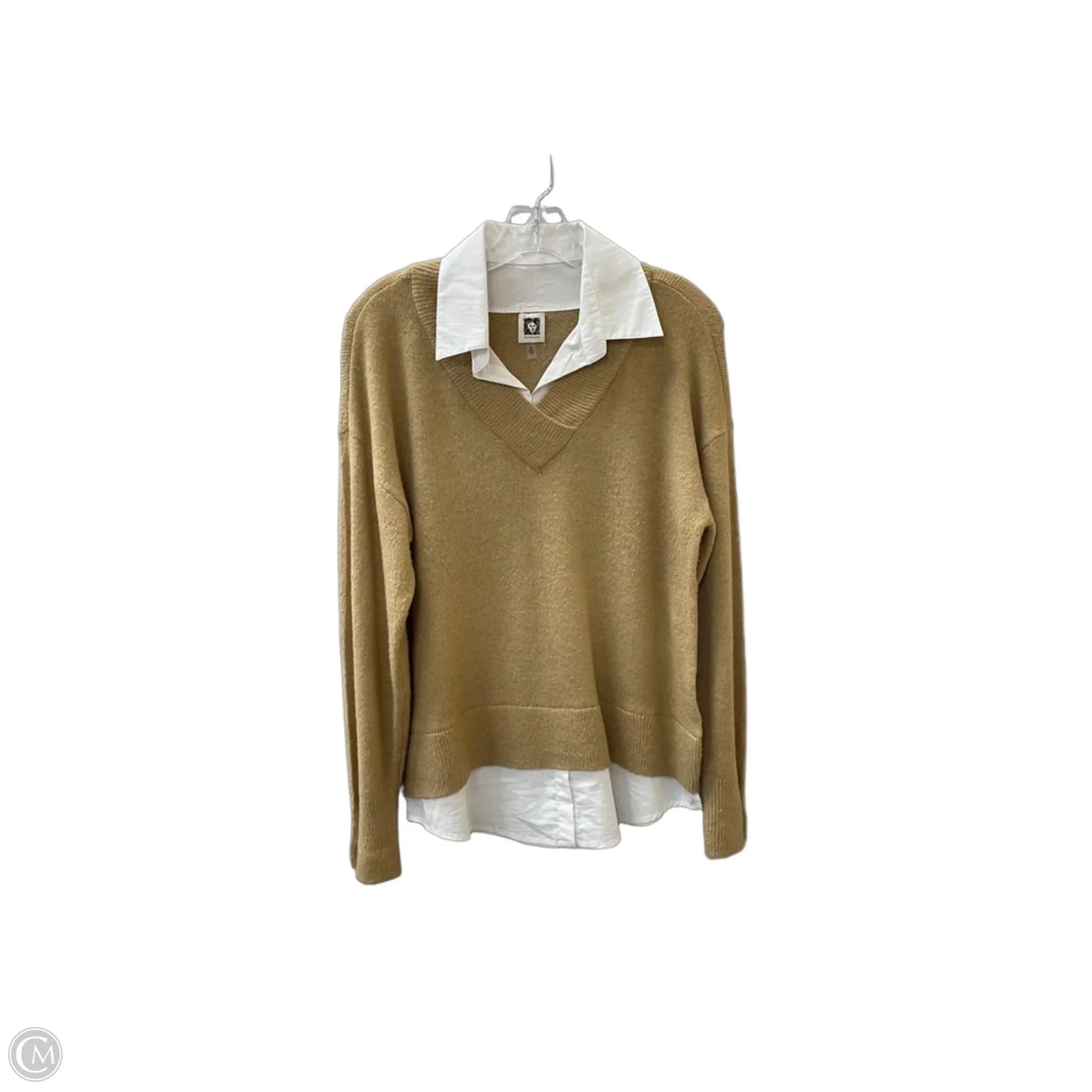 Sweater By Anne Klein In Beige, Size: M
