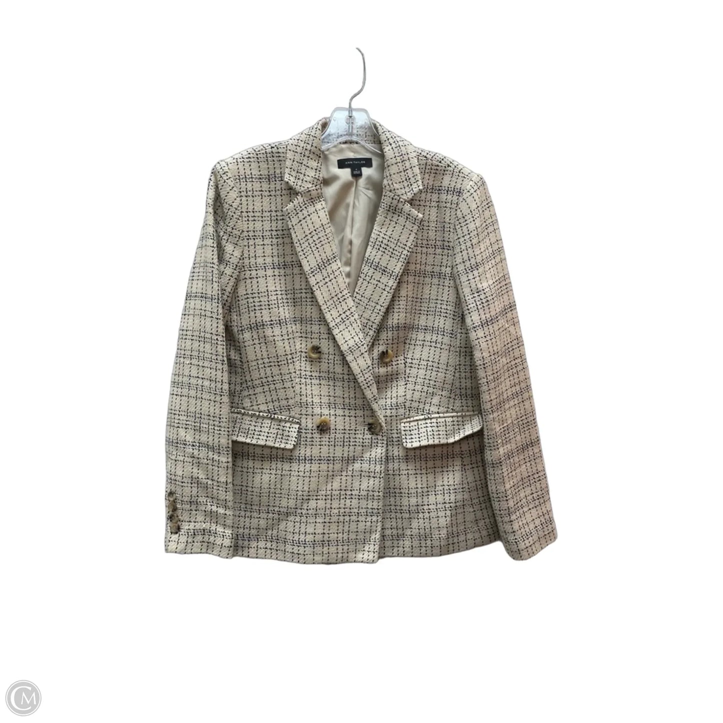 Blazer By Ann Taylor In Beige, Size: 4