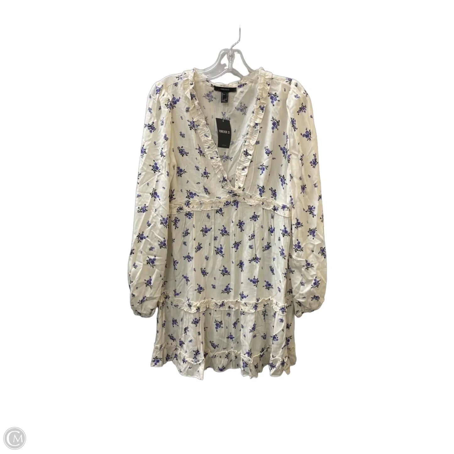 Dress Casual Short By Forever 21 In Cream, Size: L