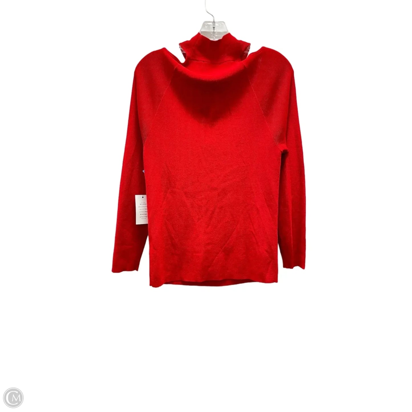 Top Long Sleeve Basic By Eloquii In Red, Size: 1x