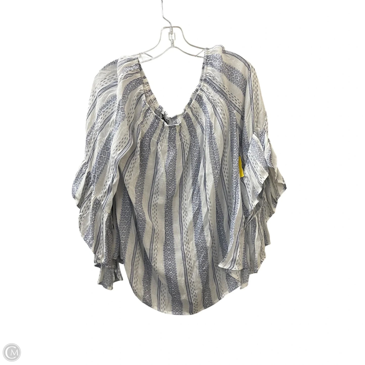 Top Long Sleeve By Unique Spectrum In Blue Denim, Size: 1x
