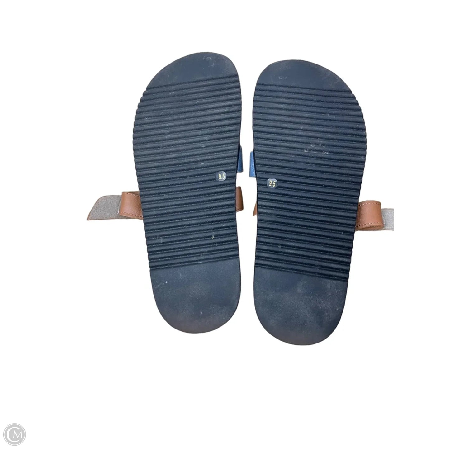Sandals Flats By Steve Madden In Blue Denim, Size: 9.5