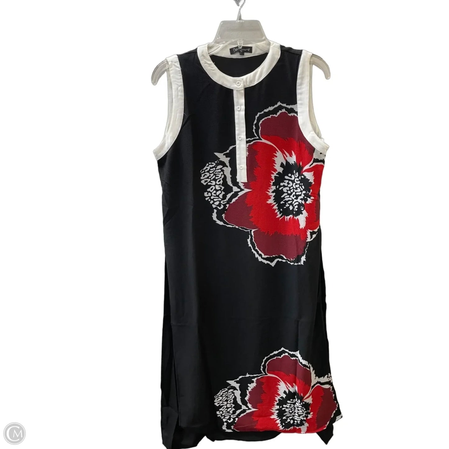 Dress Casual Maxi By DEMURE In Black & Red, Size: L