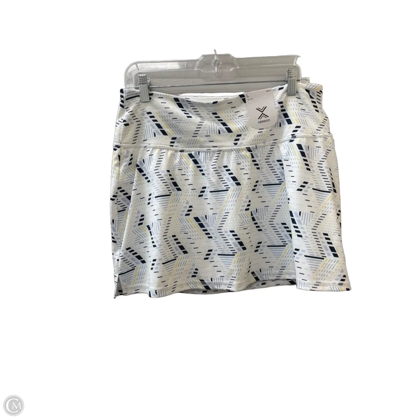 Athletic Skort By Xersion In Blue & Yellow, Size: L