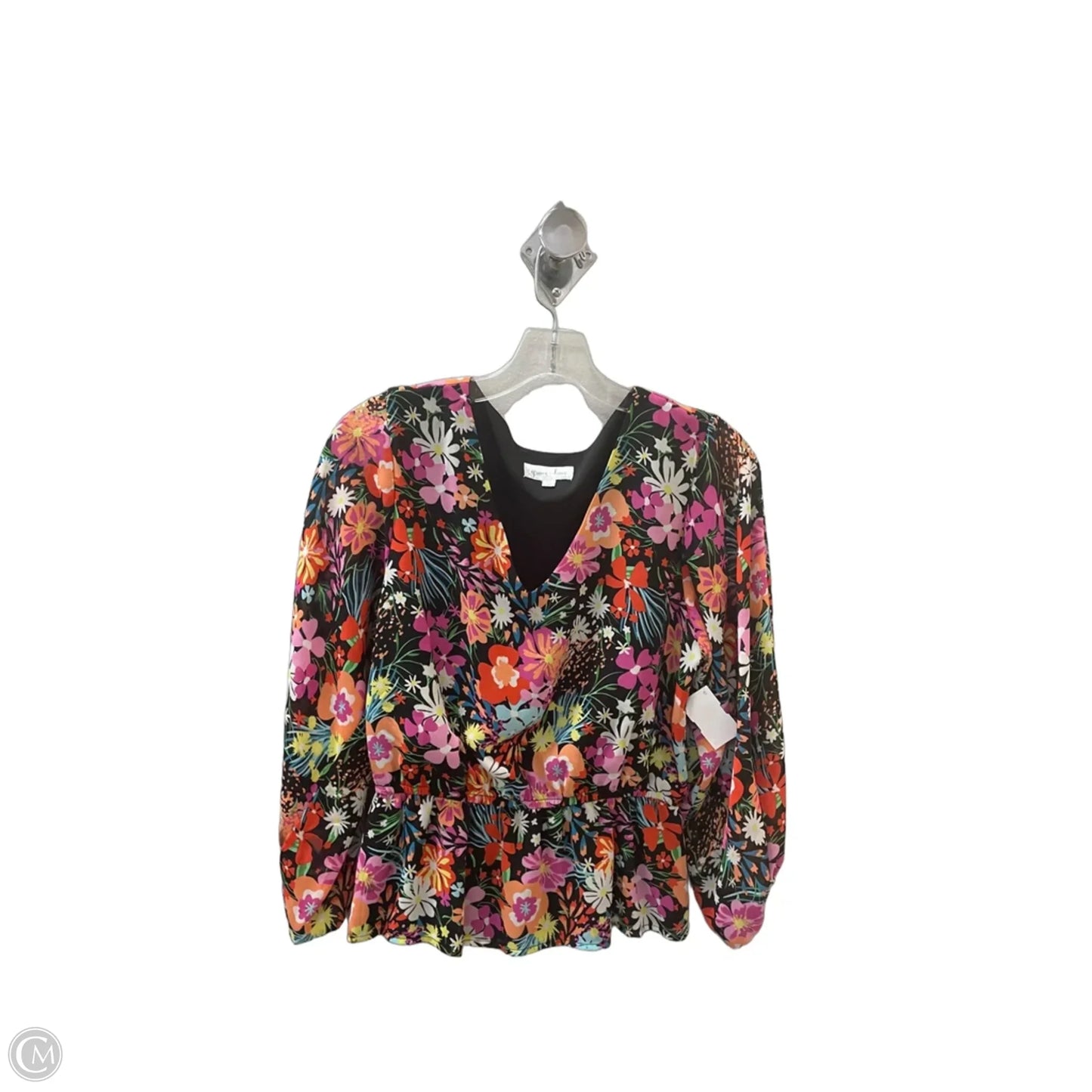 Blouse 3/4 Sleeve By Grace & Lace In Floral Print, Size: Xs