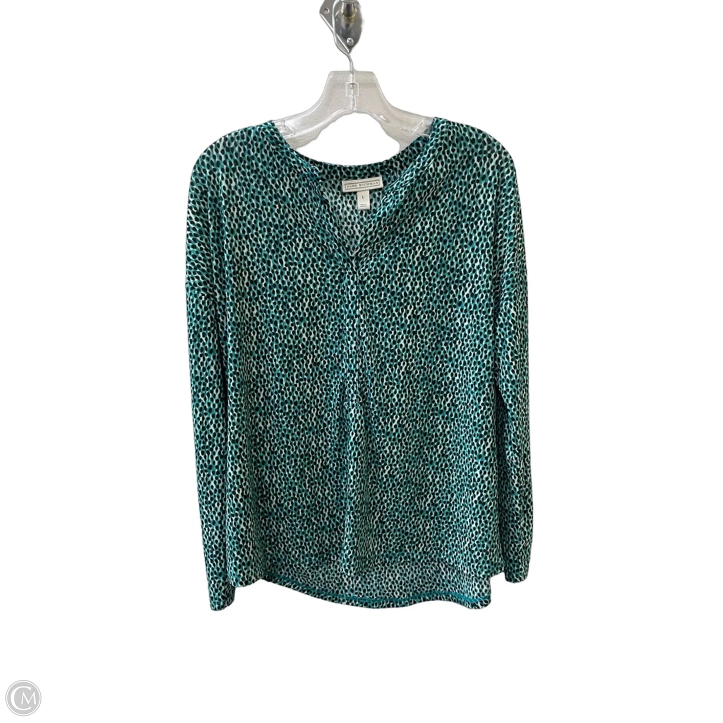 Top Long Sleeve By Dana Buchman In Animal Print, Size: L