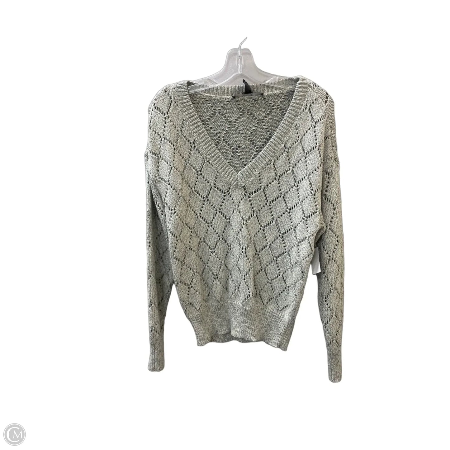 Sweater By White House Black Market In Green & Silver, Size: M